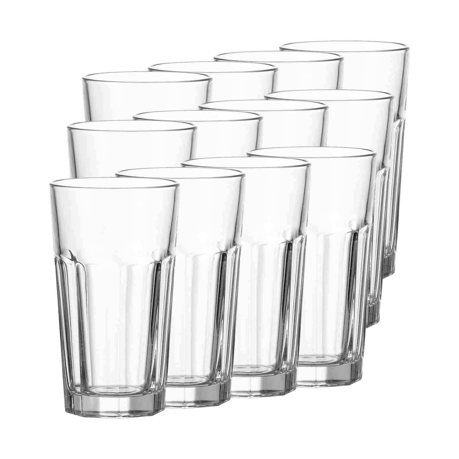 LEONARDO Longdrinkglas Rock Longdrinkgläser 540 ml 12er Set, 12-tlg., Glas