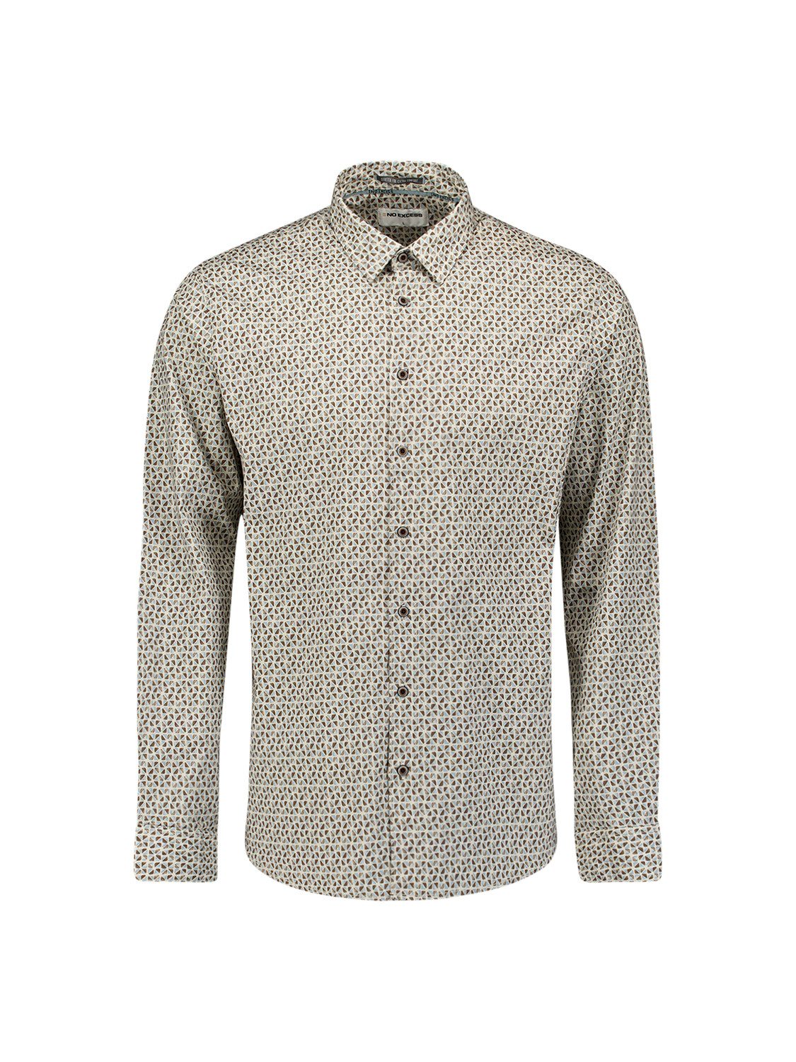 Langarmhemd Shirt Stretch Allover Printed