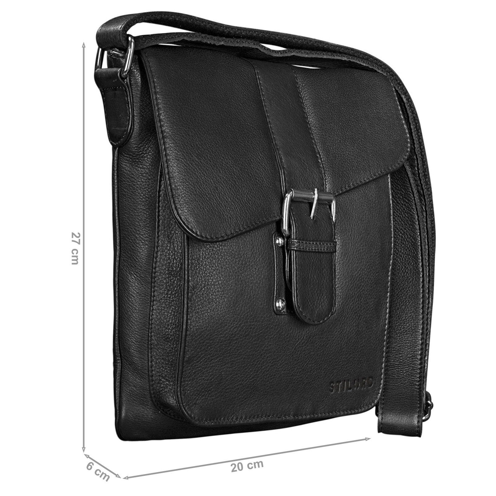 STILORD Schultertasche "Mattia" Kleine Umhängetasche Herren Echt Leder Vintage