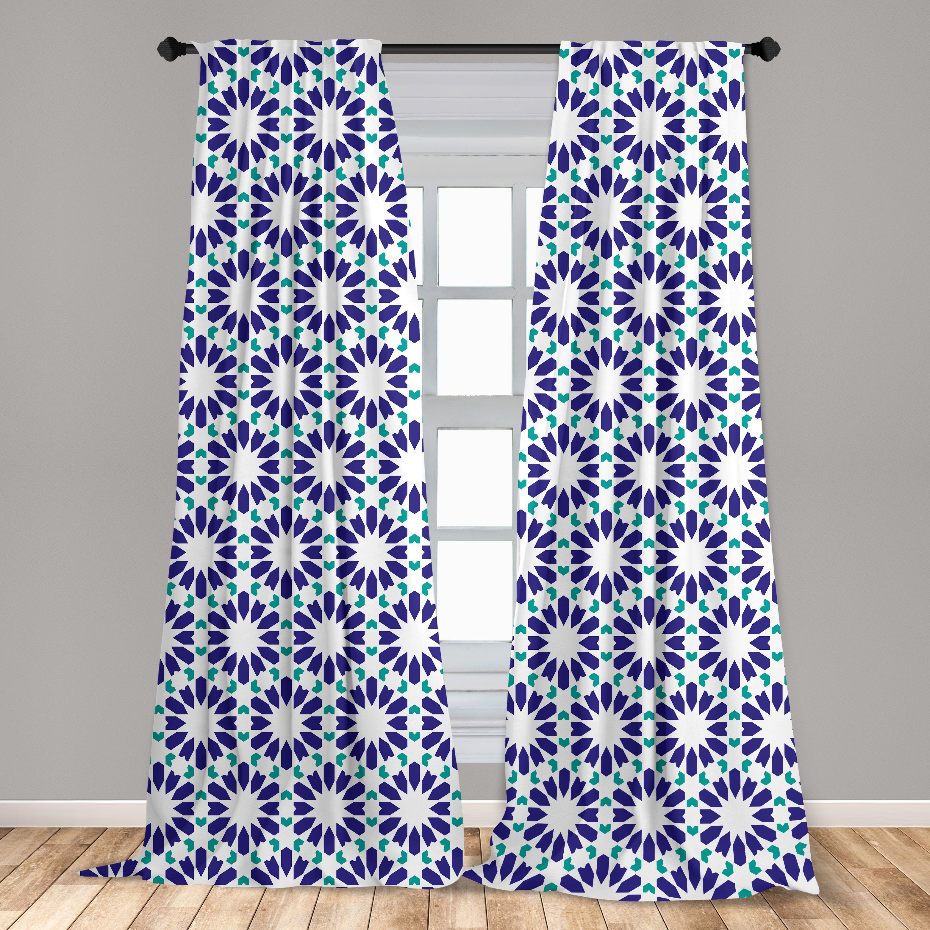 Gardine Vorhang Design Dekor, für Wohnzimmer Mosaik Kunst Klassische Microfaser, Schlafzimmer marokkanische Abakuhaus