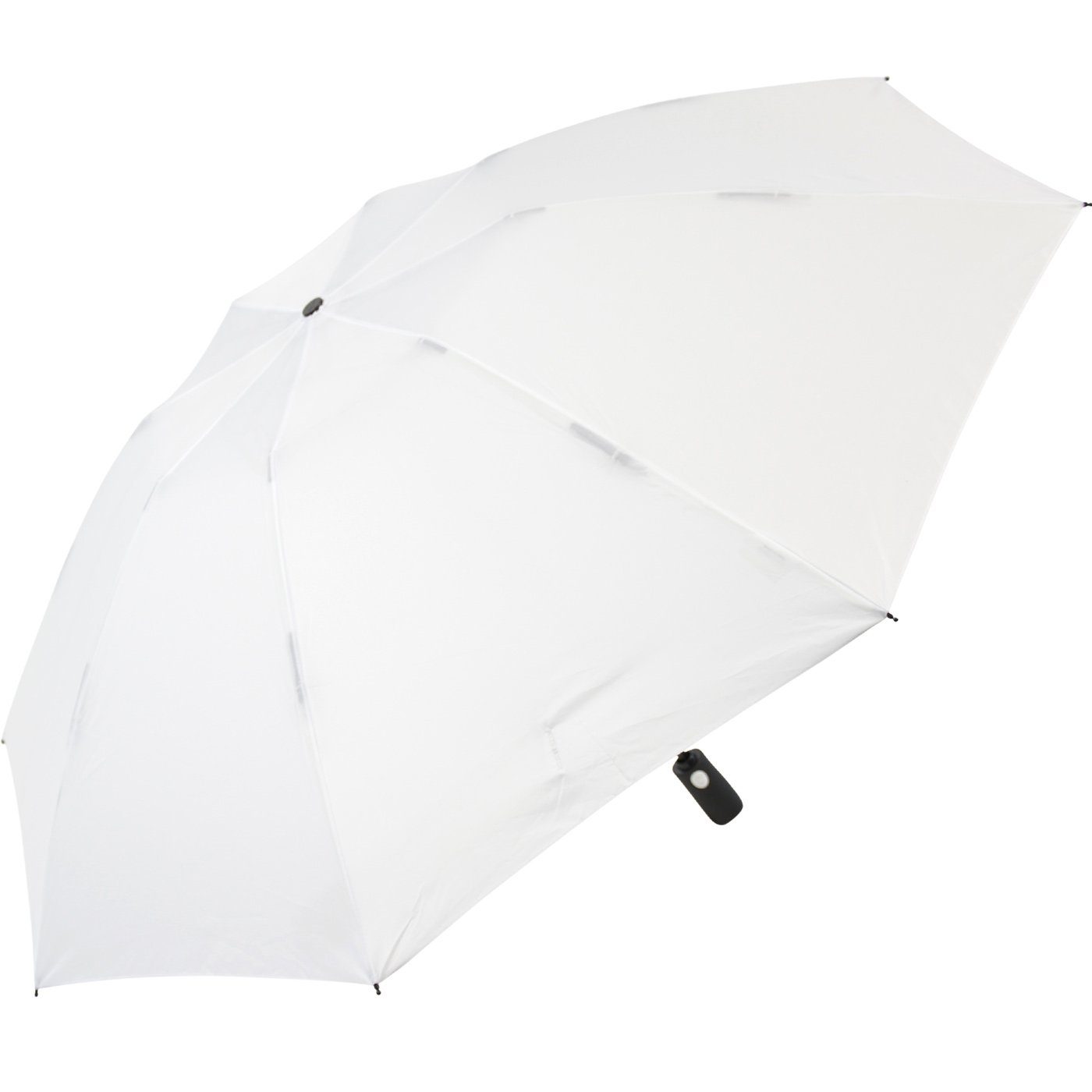 Taschenregenschirm Speichen öffnender mit Fiberglas-Automatiksch, weiß iX-brella umgekehrt bunten Reverse stabilen