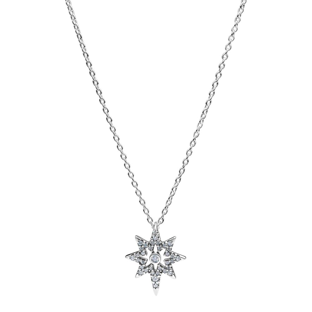 Pandora Kette mit Anhänger 393600C01-45, Nordstern, Astronomie, Himmelskörper