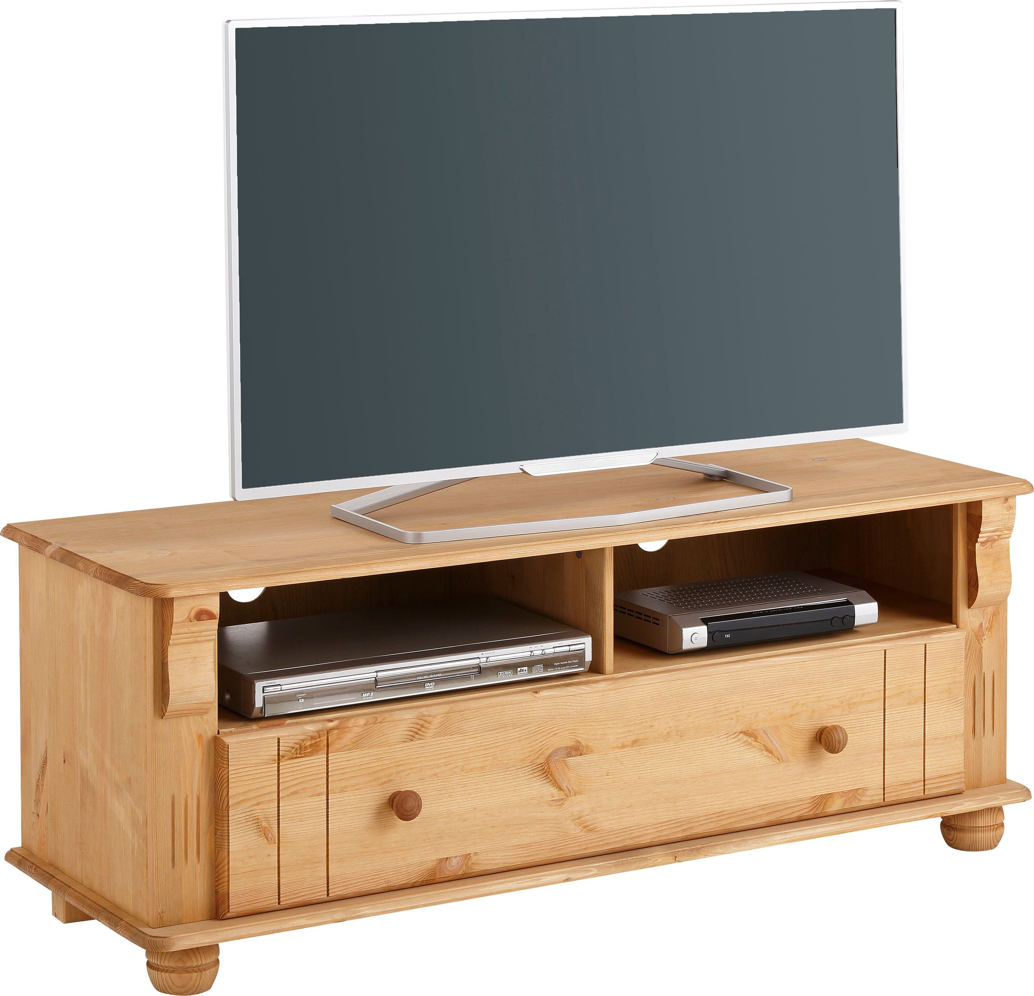 Home affaire TV-Board Adele, Breite 120 cm, mit Schublade, aus massiver Kiefer, FSC®