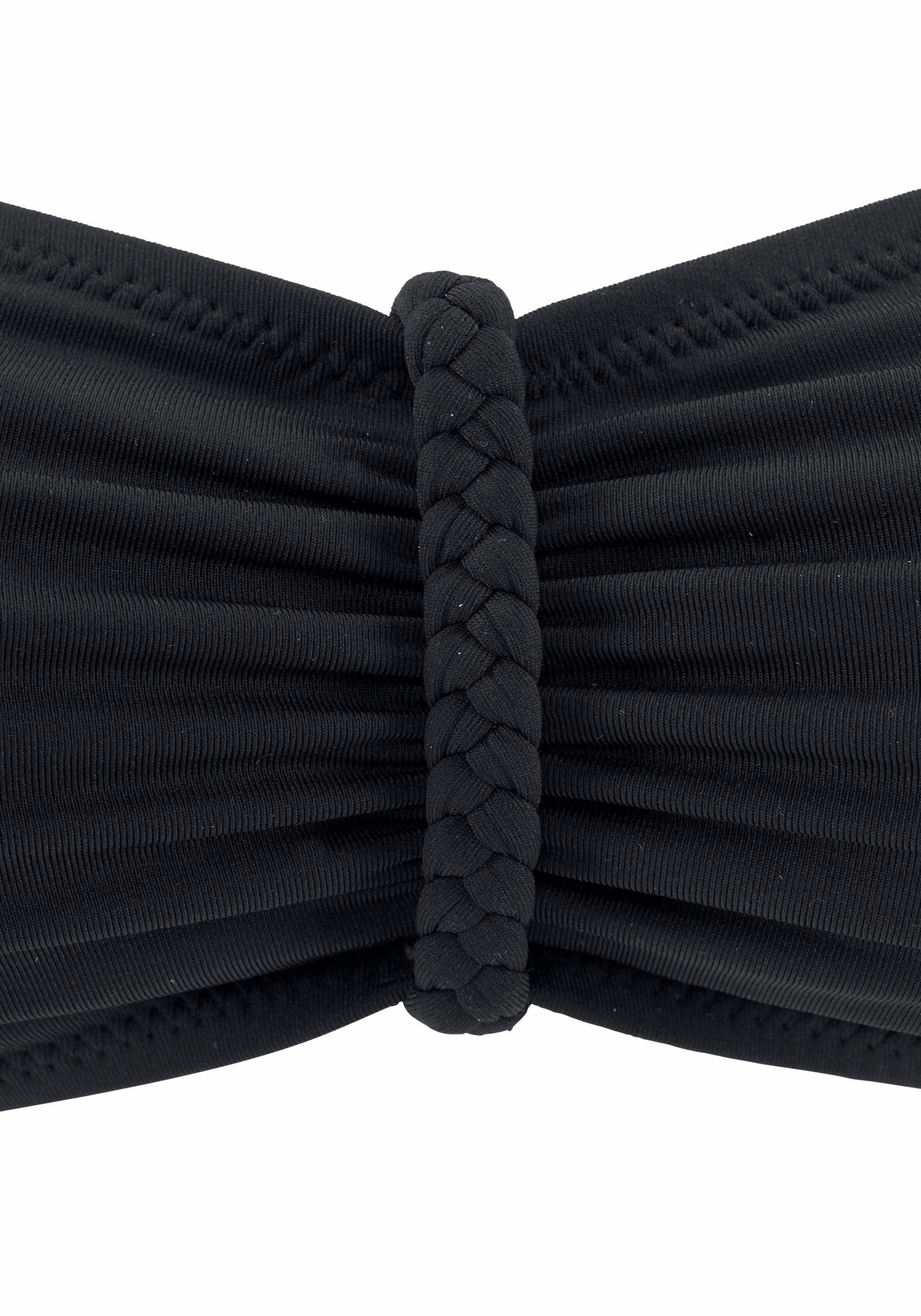 Buffalo Bandeau-Bikini-Top Happy, mit geflochtenem Detail
