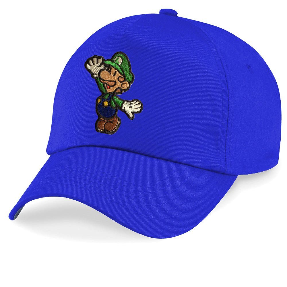 Blondie & Brownie Baseball Cap Kinder Luigi Stick Patch Klempner Super Nintendo One Size Royalblau