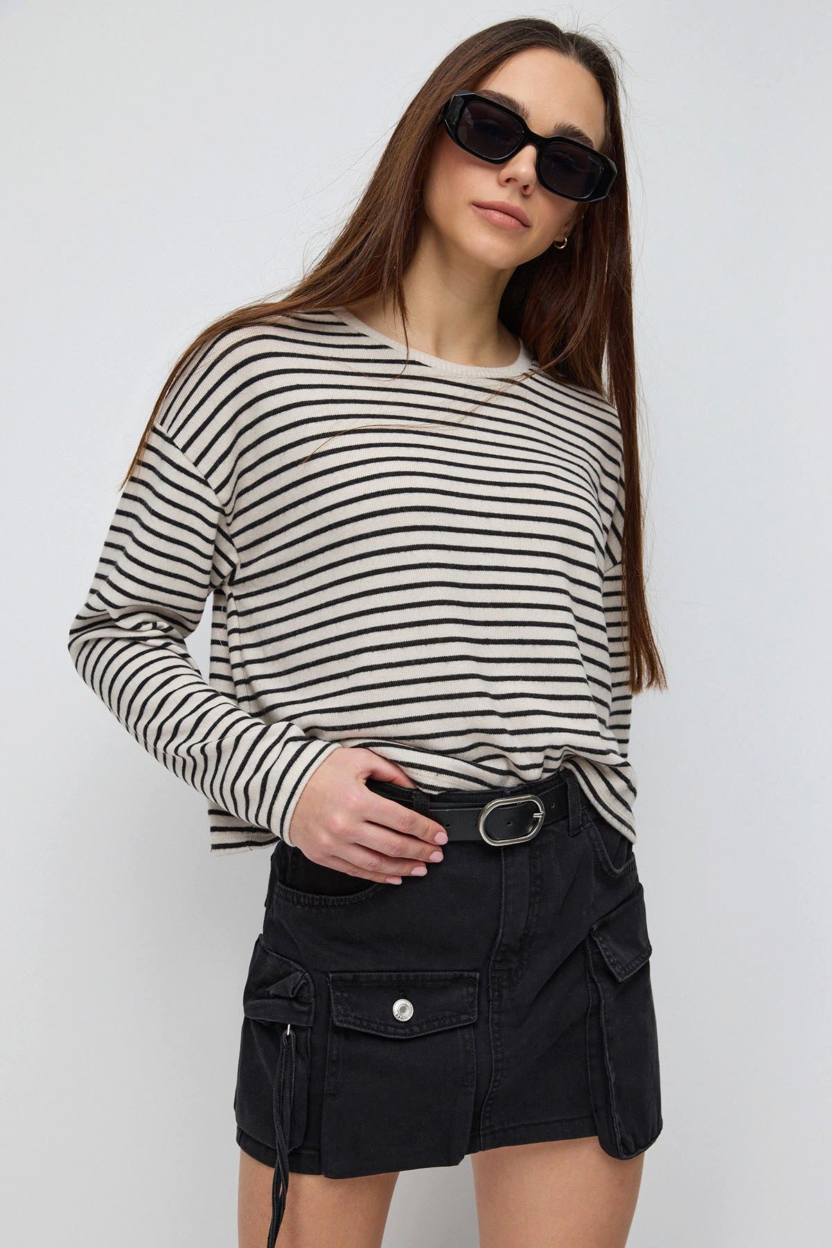 No Matter What Blusentop Basic-Bluse mit weichem Griff