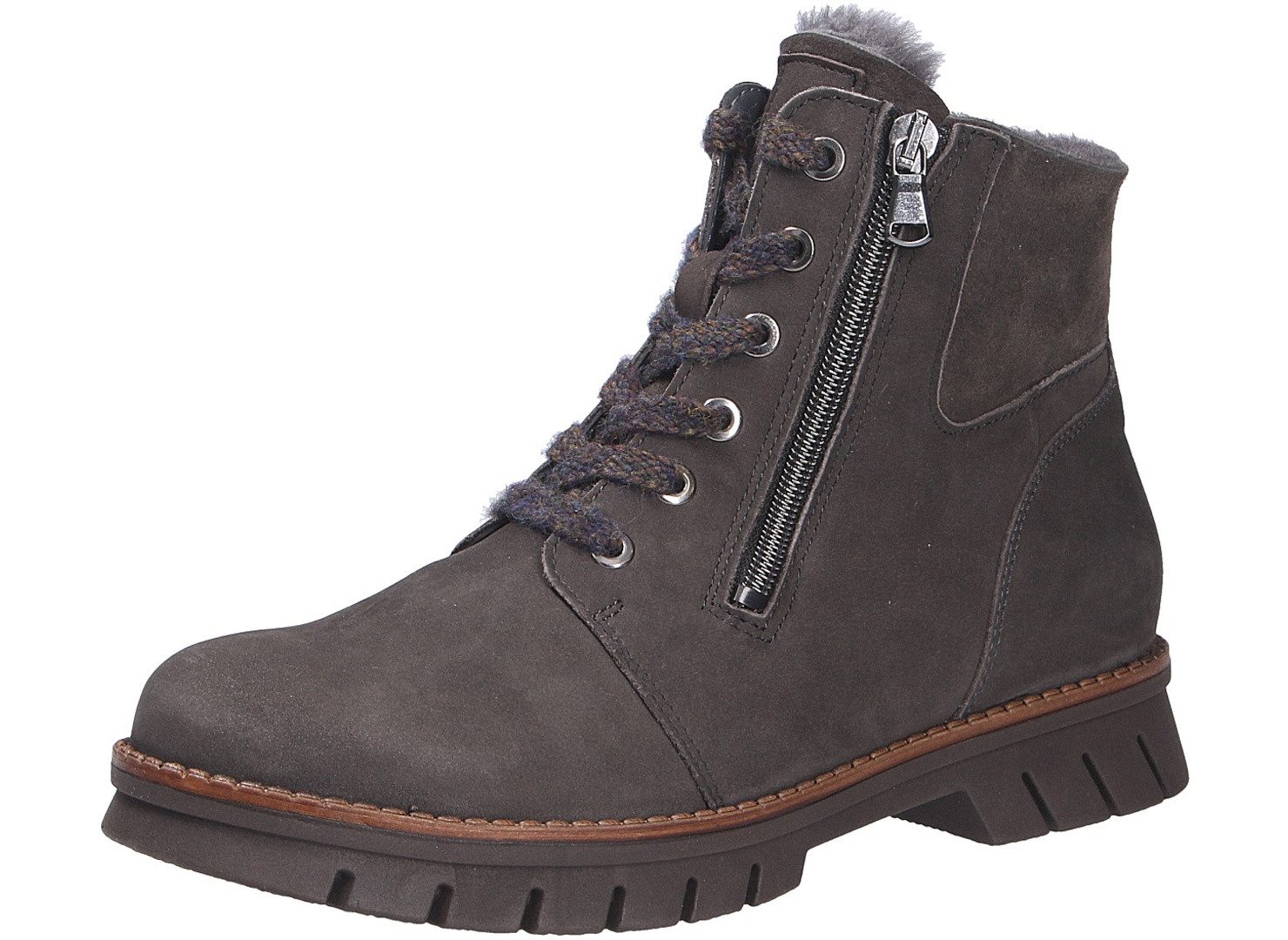 Waldläufer Damen Stiefelette grau Größe Schnürstiefel