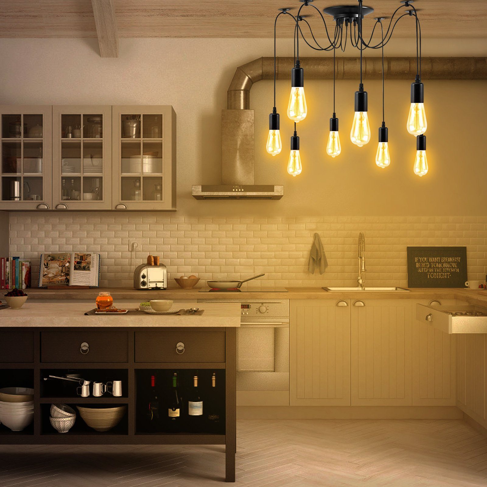 MUPOO Pendelleuchte Industrial Hängelampe,Spinne Pendelleuchte Deckenleucht günstig online kaufen