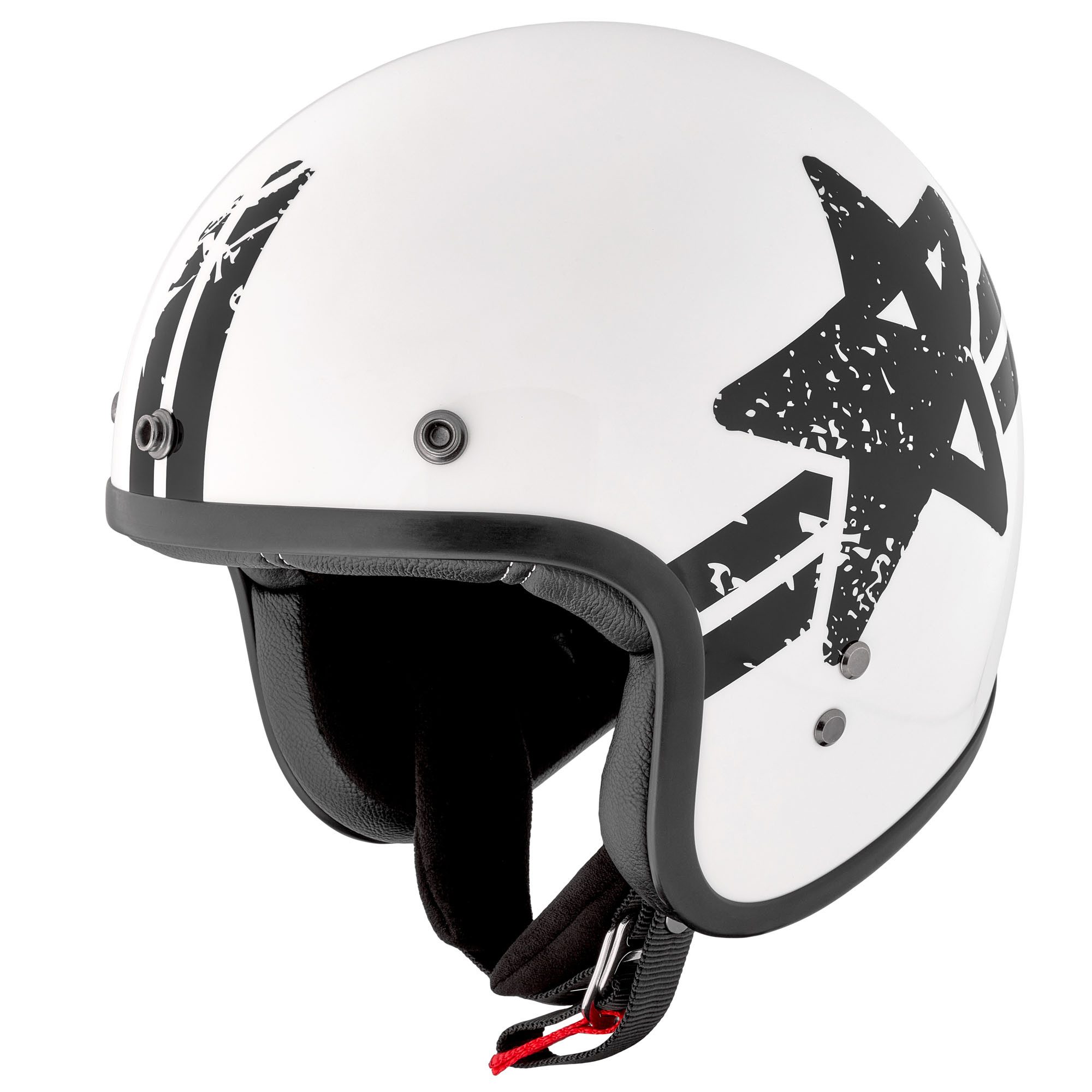 PEROZ Motorradhelm Jidre B2R Jethelm, Herausnehmbares Innenfutter