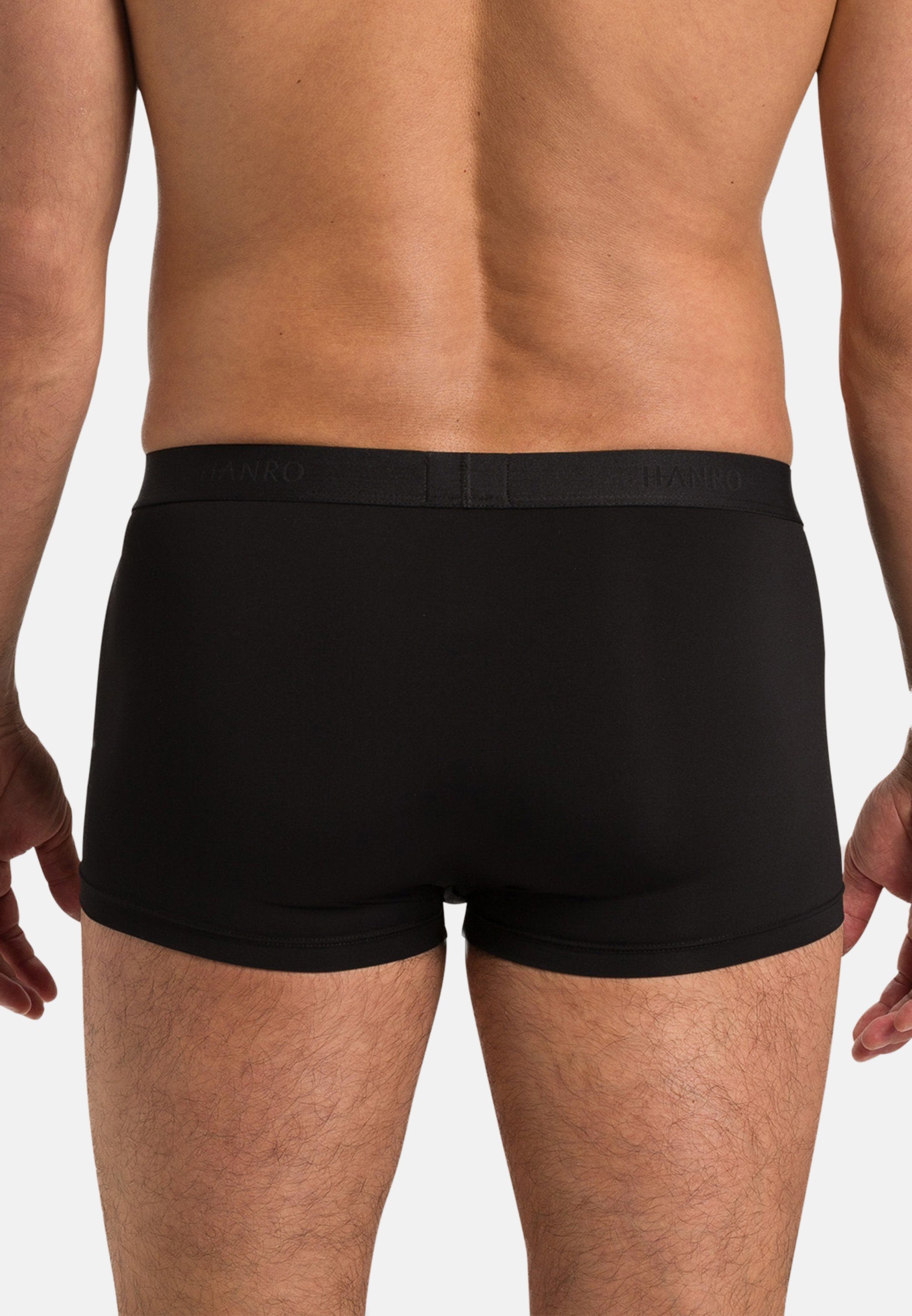 Schwarz Retro Short Boxer Retro Touch Eingriff Hanro - Ohne / Pant Micro - (1-St)