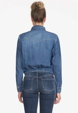 Le Temps Des Cerises Klassische Bluse FELIXA in tollem Jeans-Look
