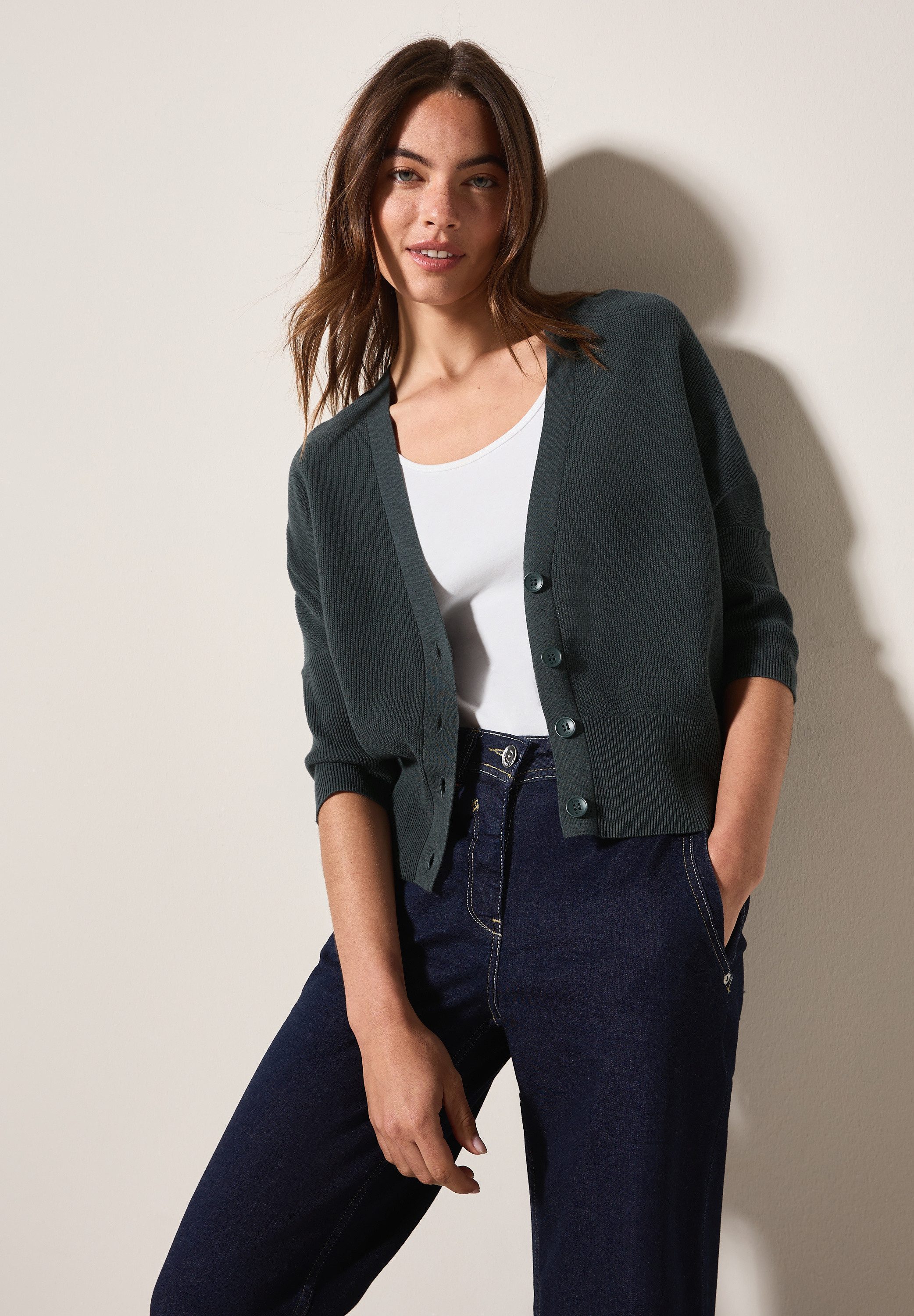 CECIL Cardigan mit Struktur und Knopfleiste günstig online kaufen