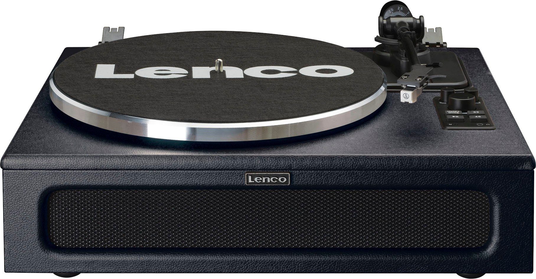 Lenco LS-430 Plattenspieler mit Lautsprechern 4 schwarz Plattenspieler (Riemenantrieb)