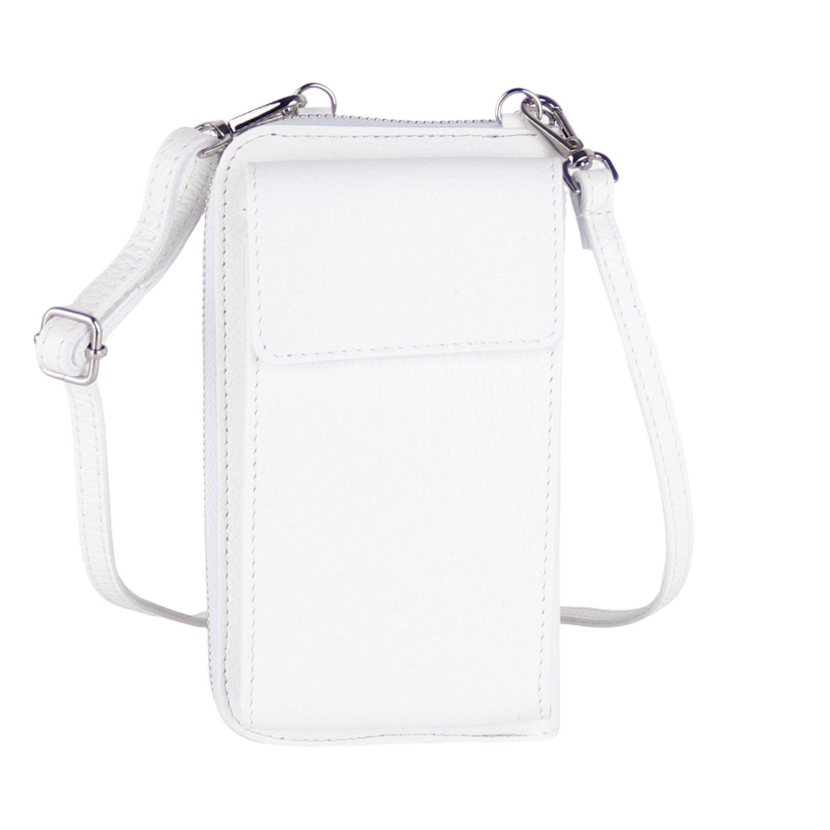 MIRROSI Handytasche Damen Kleine Umhängetasche aus Echtleder Made in Itlay (13x20x3cm BXHXT), Mini Handytasche zum Umhängen,Handy Tasche