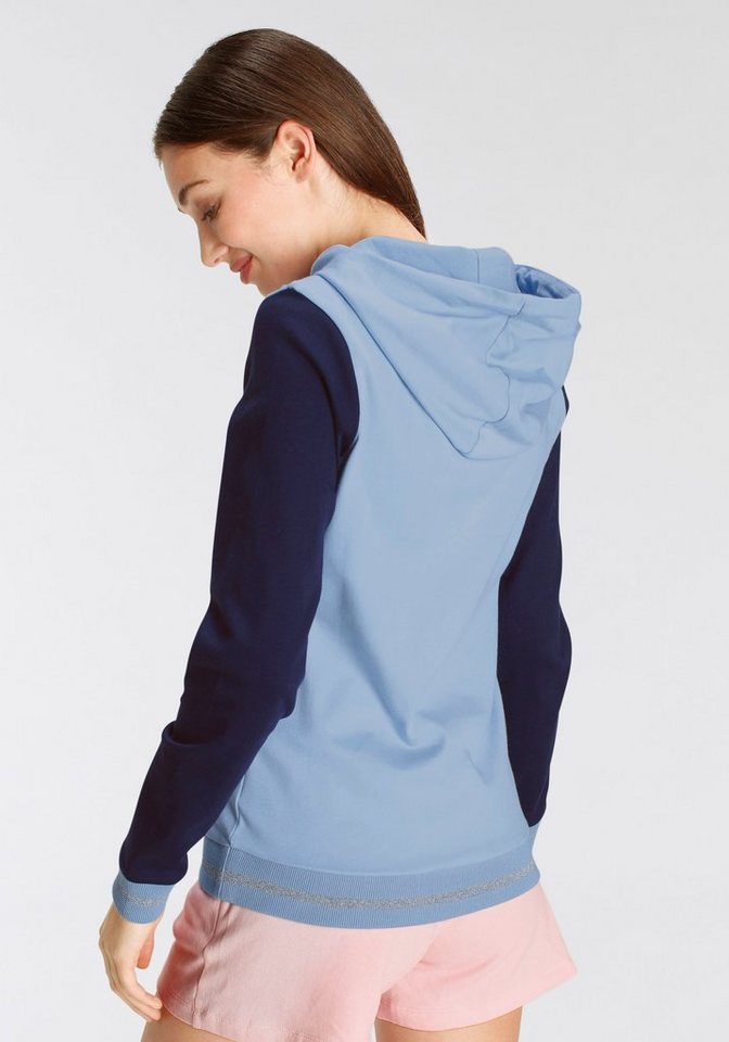 DELMAO Kapuzensweatshirt mit kontrastfarbenen Ärmeln ---NEUE MARKE