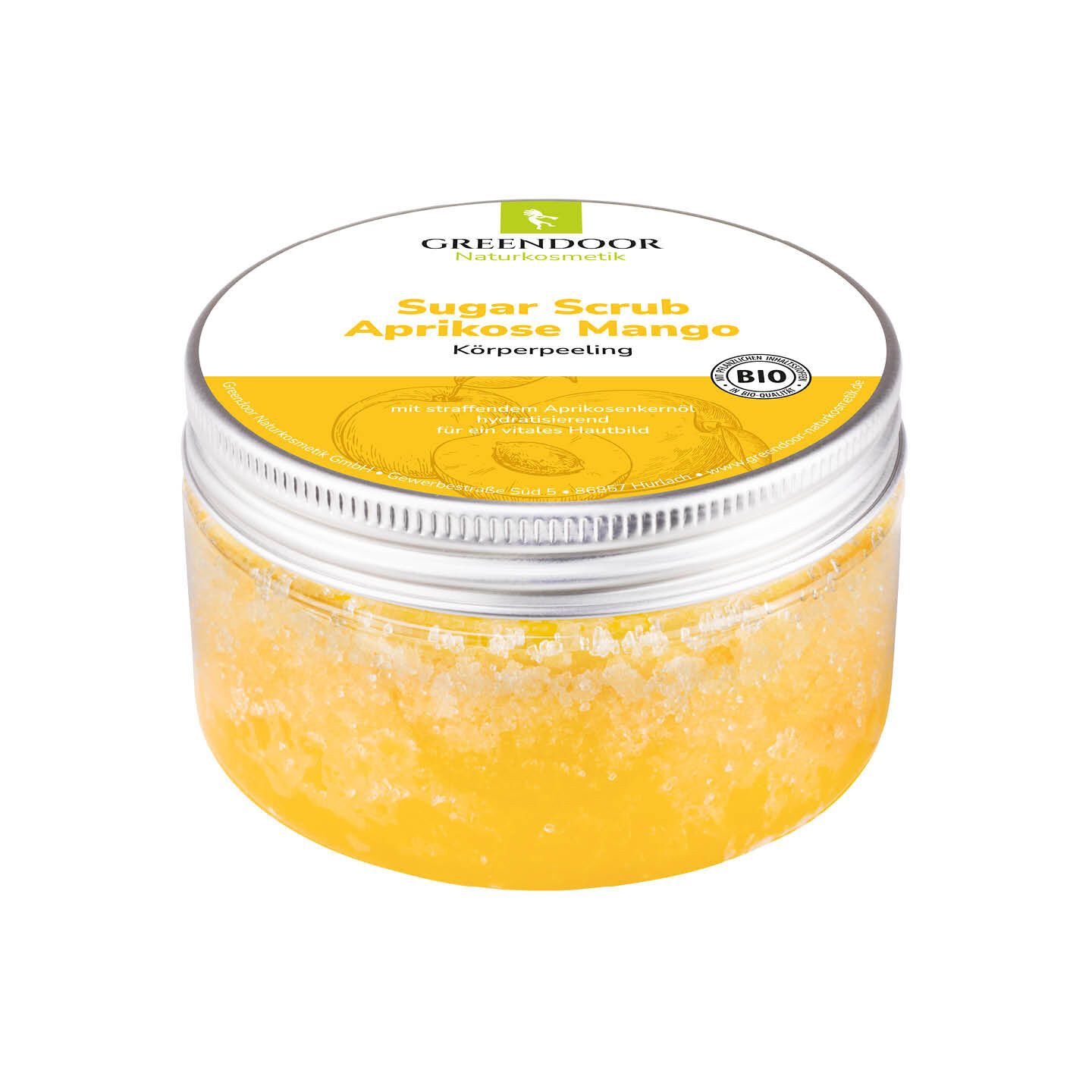 GREENDOOR Körperpeeling Sugar Scrub Aprikose Mango