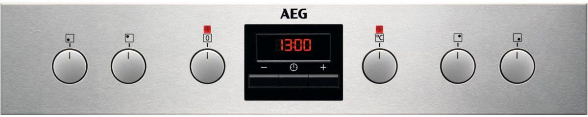 AEG Elektro-Herd-Set EES33101ZM, mit Multifunktionsherd Backauszug