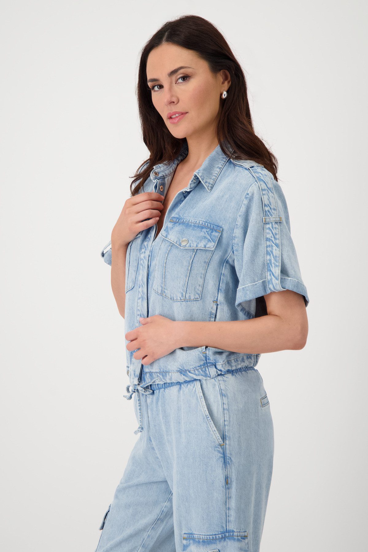 Monari Jeansblazer mit Tunnelzugbändchen günstig online kaufen