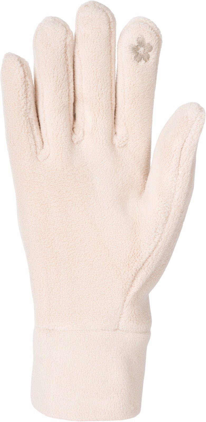 styleBREAKER Fleecehandschuhe Einfarbige Fleece Handschuhe Beige Touchscreen