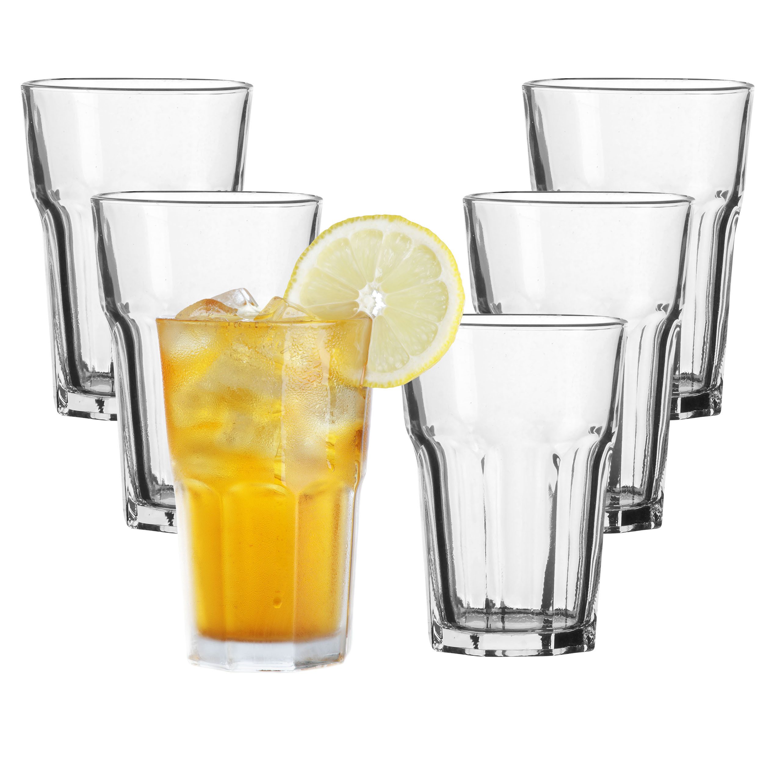 Annastore Longdrinkglas 6 Stück Trinkgläser Wassergläser Saftgläser Limogläser Whiskeygläser, Spülmaschinenfest