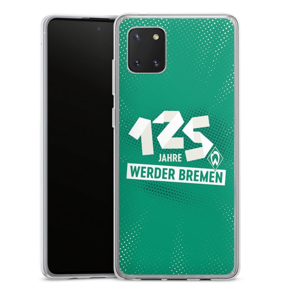 DeinDesign Handyhülle 125 Jahre Werder Bremen Offizielles Lizenzprodukt, Samsung Galaxy Note 10 lite Silikon Hülle Bumper Case Smartphone Cover