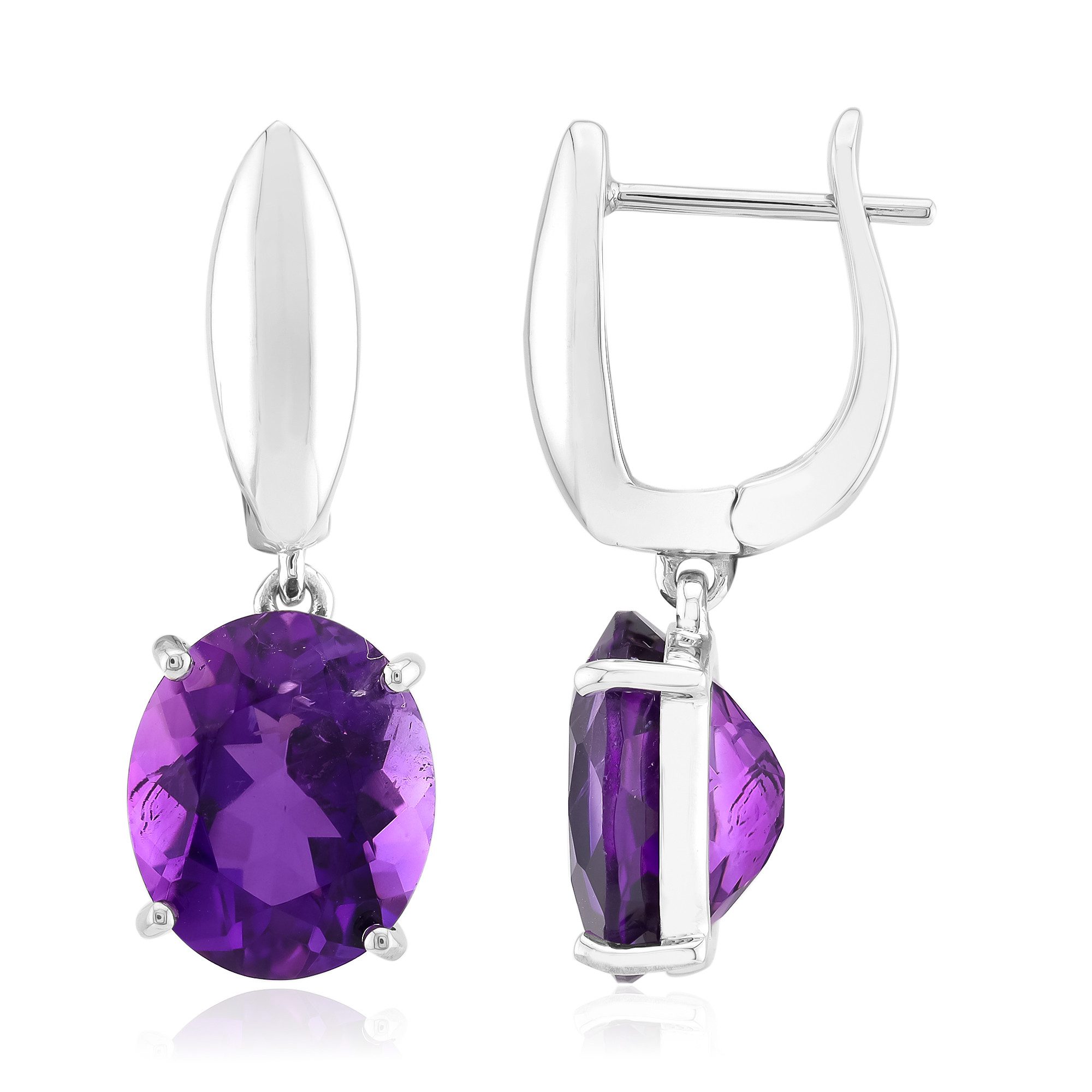 Cavill Ohrring-Set Cavill Amethyst 7,82 ct Ovalschnitt Серьги 925 Sterlingsilber (2-tlg)