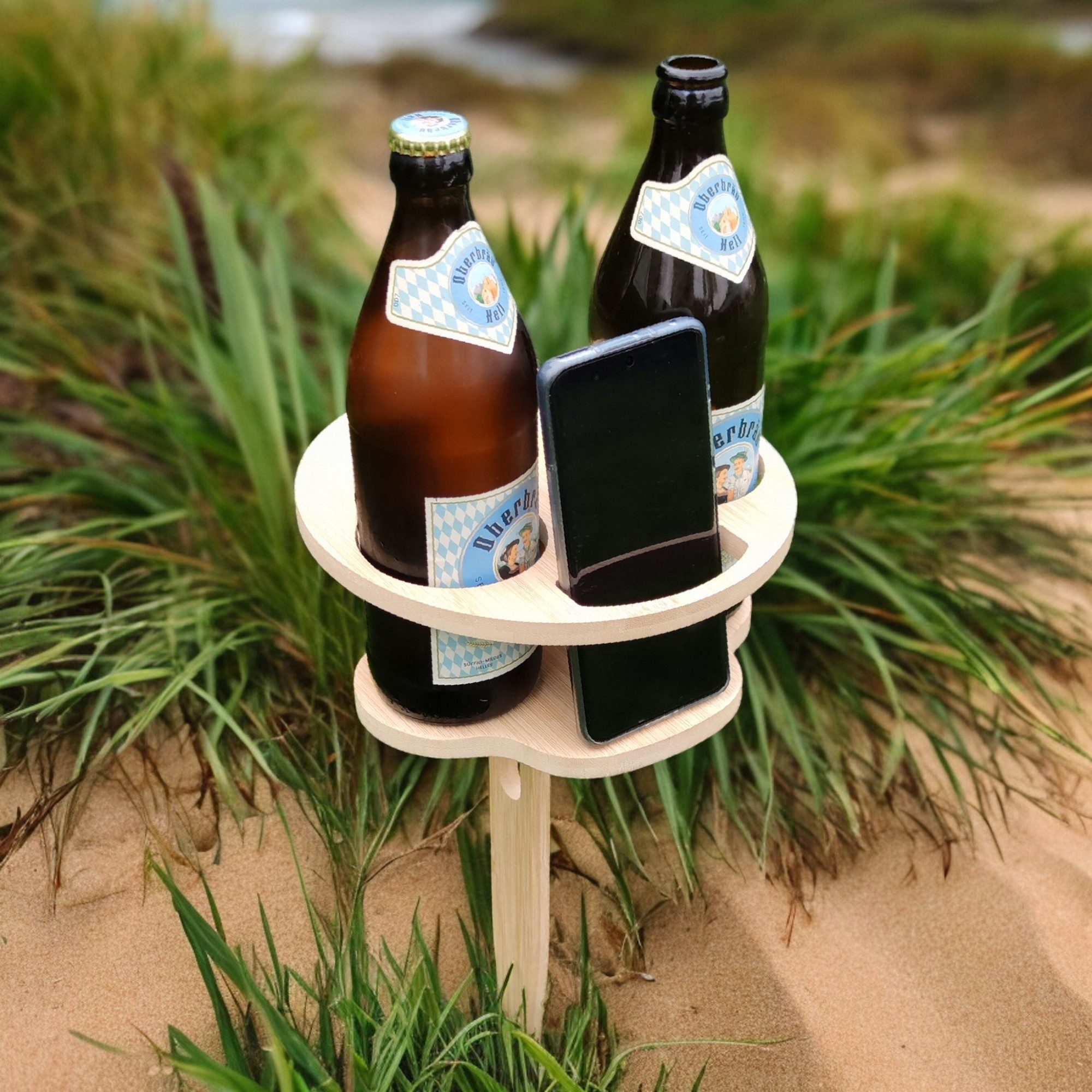 UNUS GARDEN Klapptisch Bierhalter klappbar,Biertisch aus Bambus (2-St) günstig online kaufen