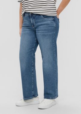 s.Oliver Stoffhose Jeans / Mid Rise / Straight Leg Waschung, Label-Patch