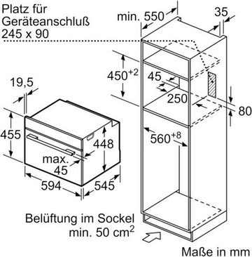 SIEMENS Einbau-Mikrowelle CF634AGS1, Mikrowelle, 36 l