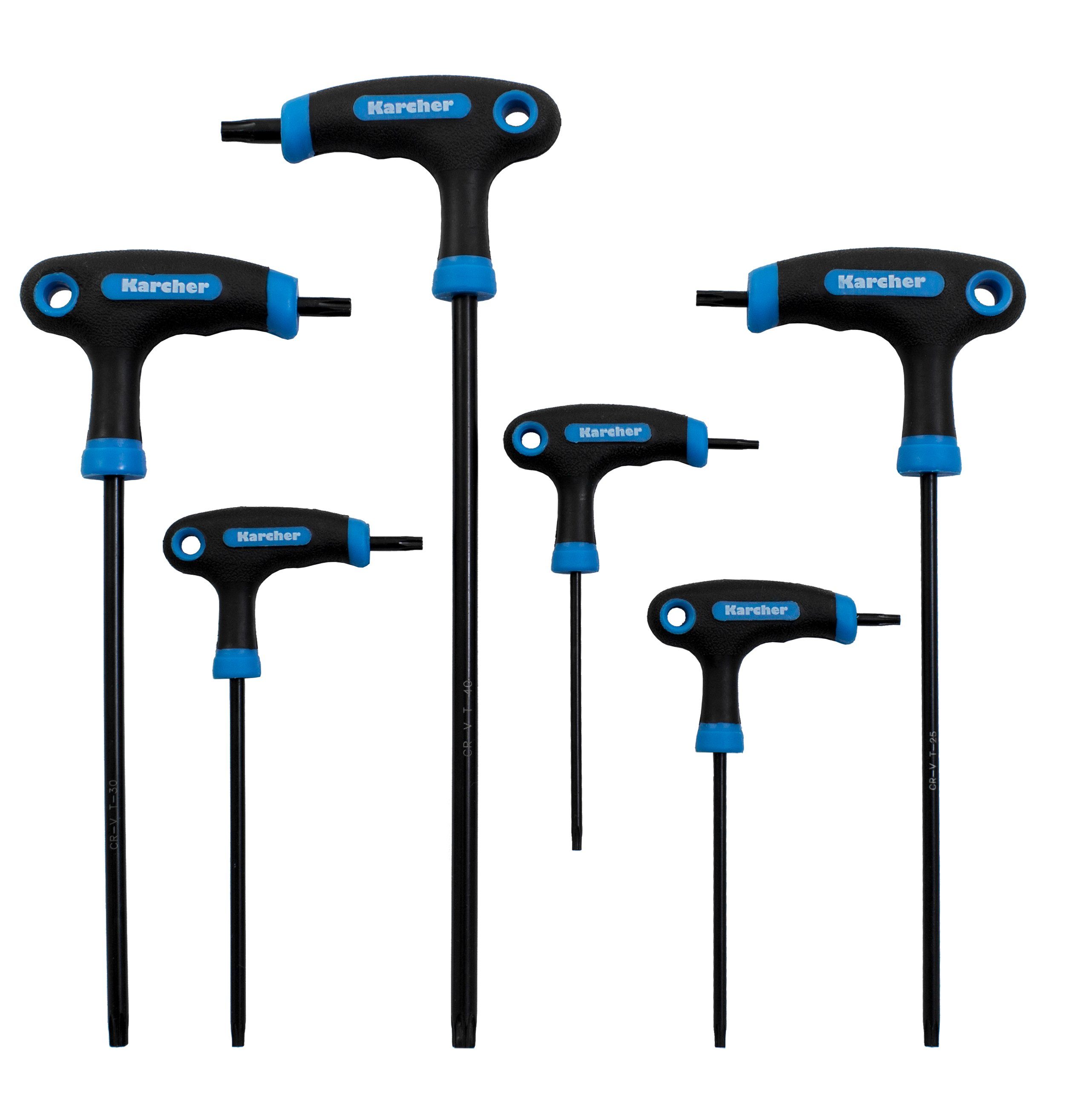 Karcher Werkzeugset T-Schraubendreher Torx, (6-tlg), 6-teilig aus Chrom Vanadium