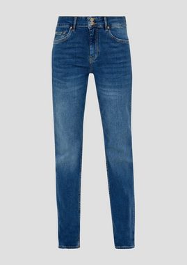s.Oliver 5-Pocket-Jeans Jeans Karolin / Regular Fit / Mid Rise / Straight Leg Waschung, Label-Patch