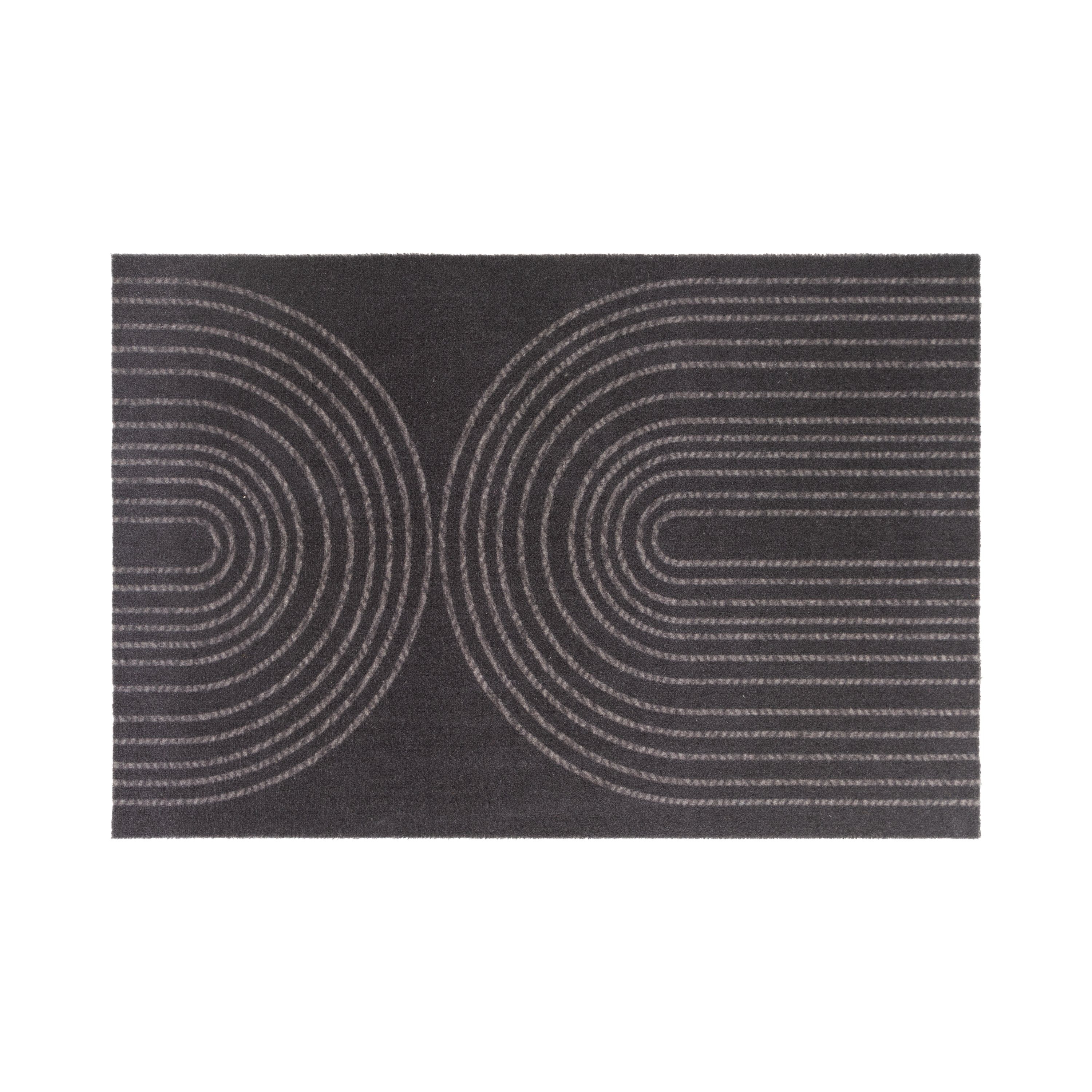 Semicircle Textil, Fußmatte in - Anthrazit modernes 5 - 60x90cm mm Höhe: Rechteckig, Design, VELVET Primaflor-Ideen