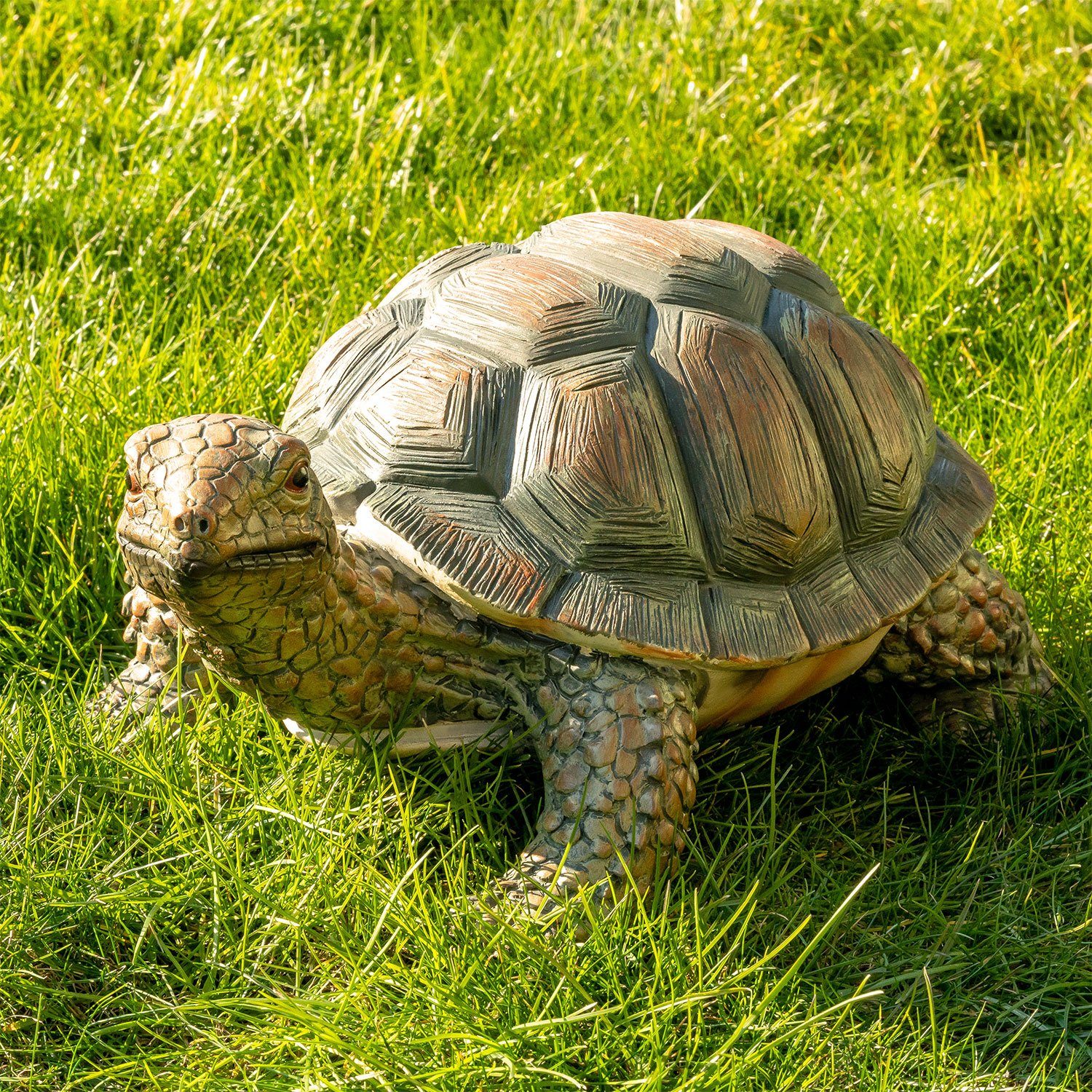 Kunstharz Gartenfigur - Gartenfigur wetterfest aus Schildkröte Gartendeko VERDOBA VERDOBA