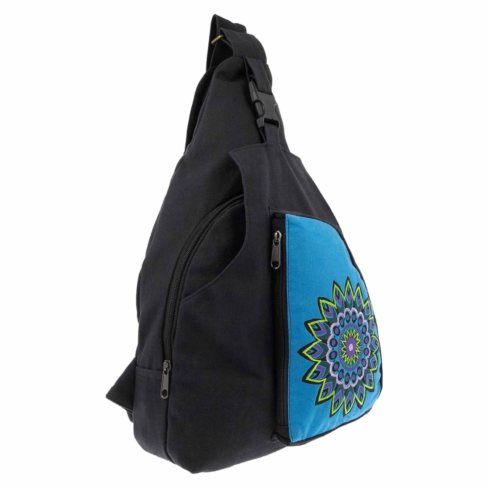 KUNST UND MAGIE Umhängetasche Kunst&Magie Sling Bag Hippie Bodybag Schultertasche Mandala Rucksack L