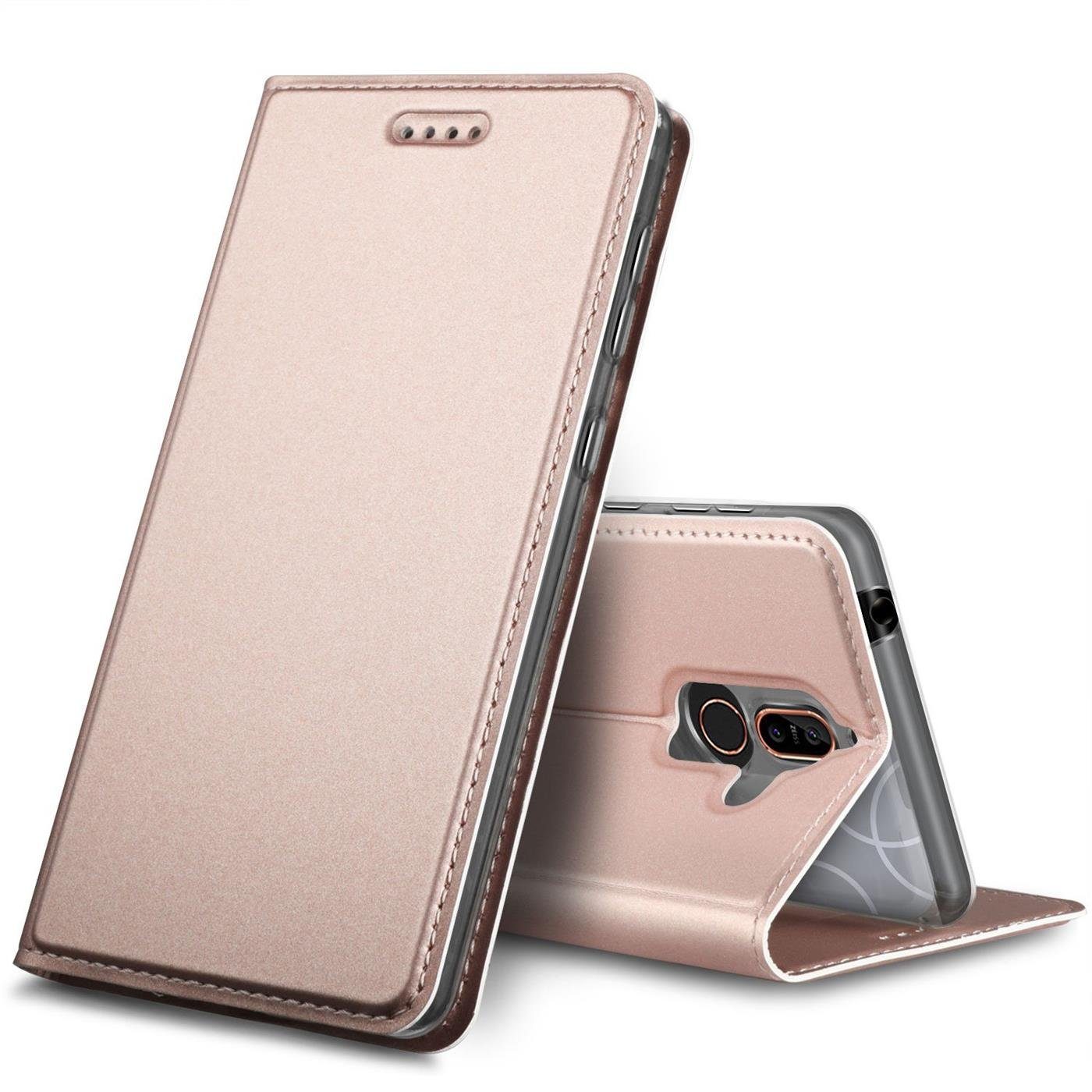 CoolGadget Handyhülle Magnet Case Handy Tasche für Nokia 8.1 6,18 Zoll, Hülle Klapphülle Ultra Slim Flip Cover für Nokia 8.1 Schutzhülle