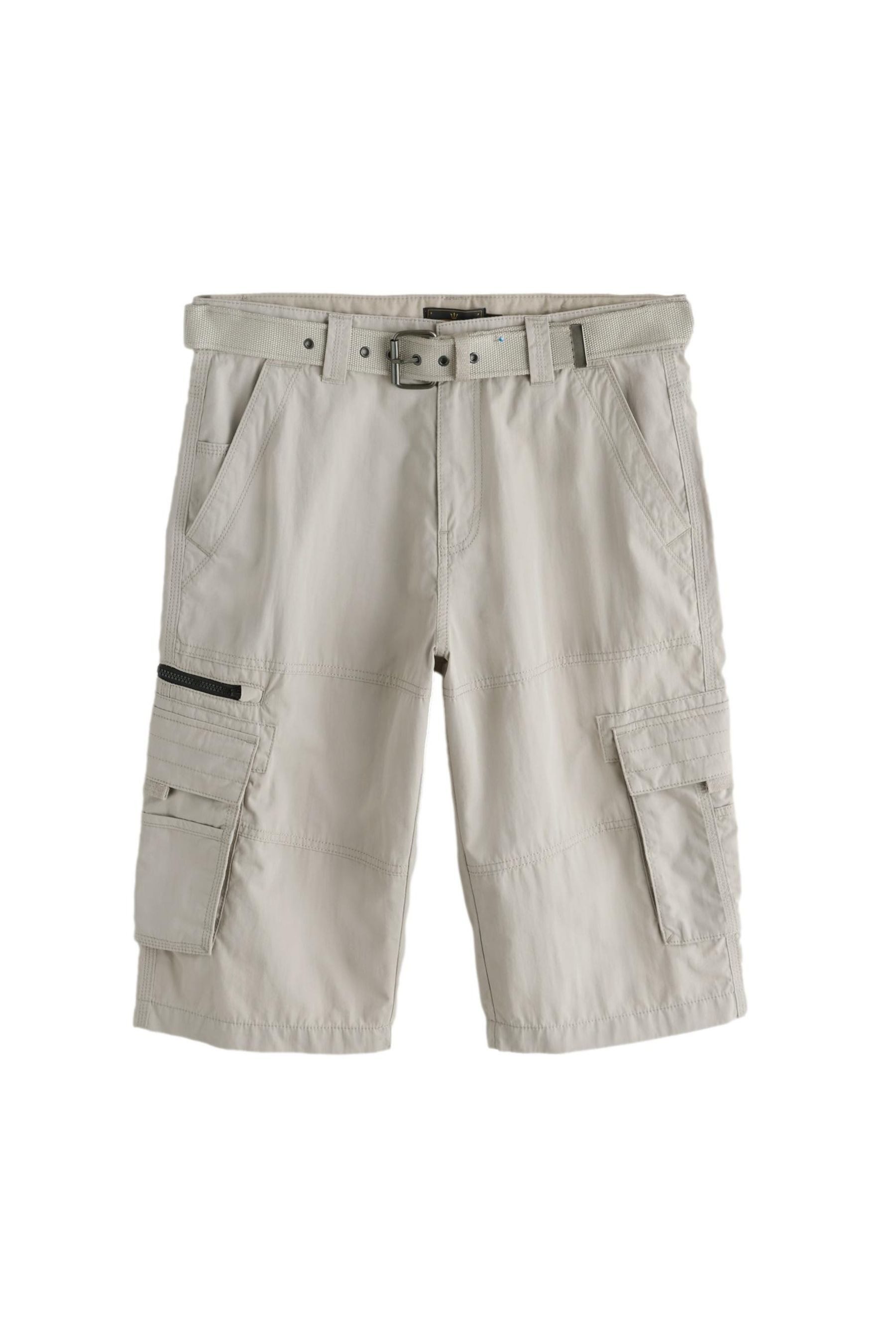 Cargoshorts Lange Cargo-Shorts mit Gürtel
