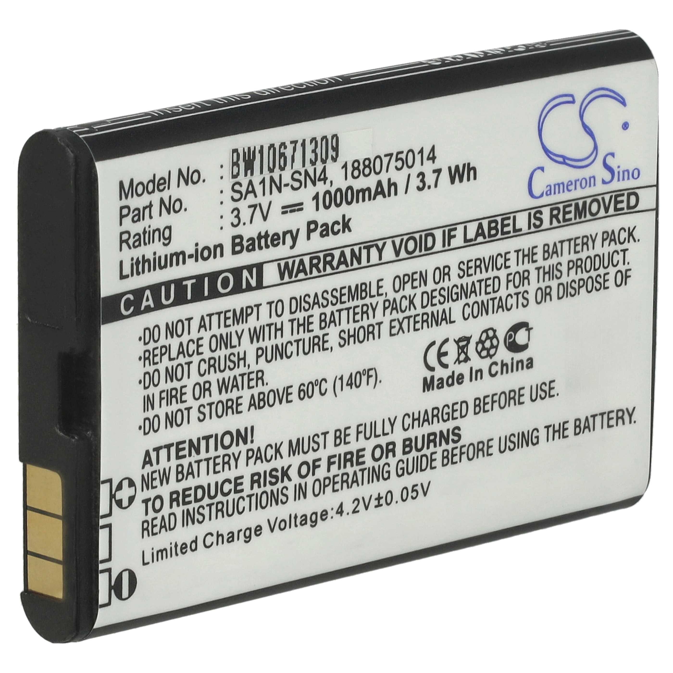 Akku Ersatz für Sagem SA1M-SN2, SAKM-SN3, SALM-SN2, 188075014, Smartphone-Akku