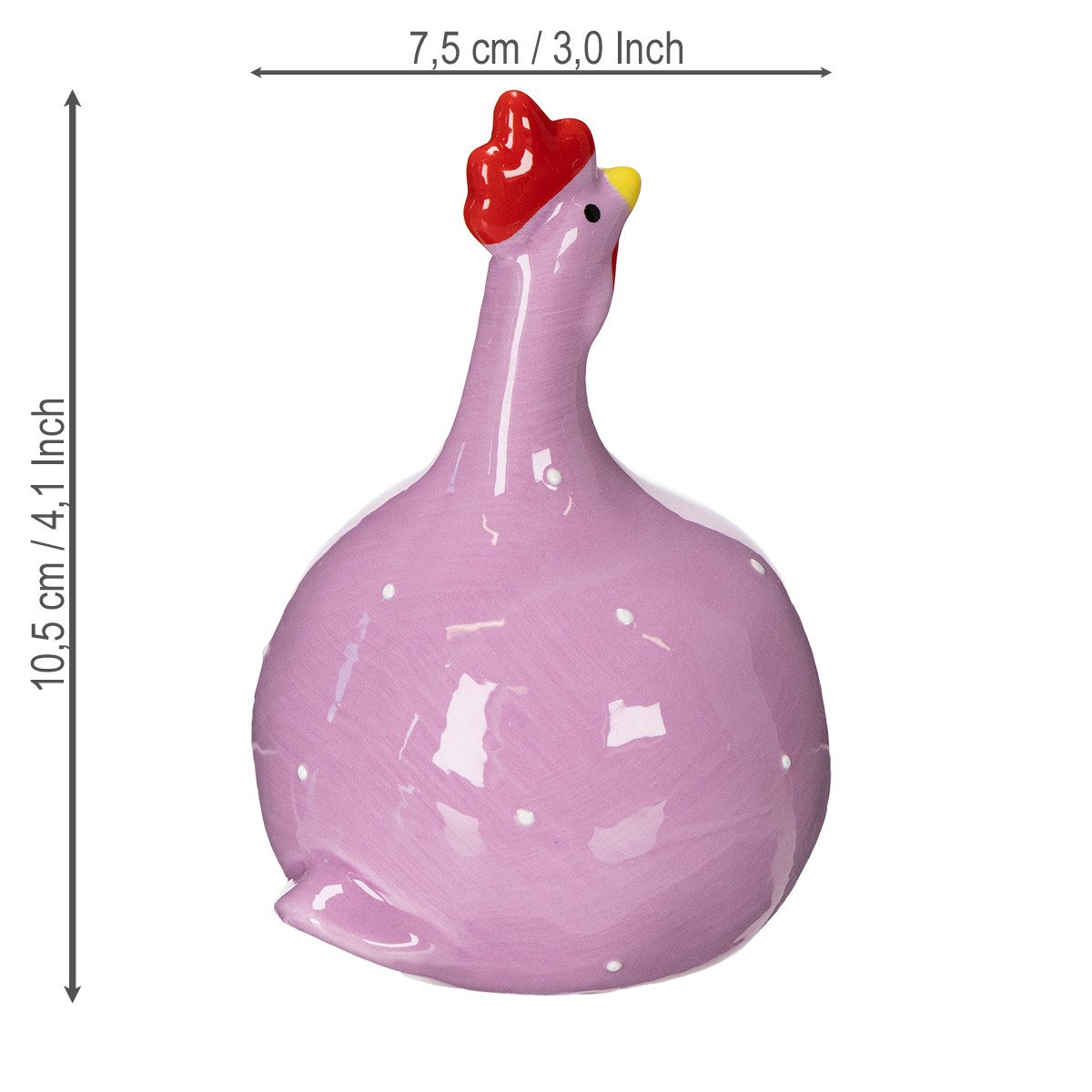 Florists Products Osterhase Keramik Hühnerfiguren Osterdeko für Wohnzimmer und, 4 Stück