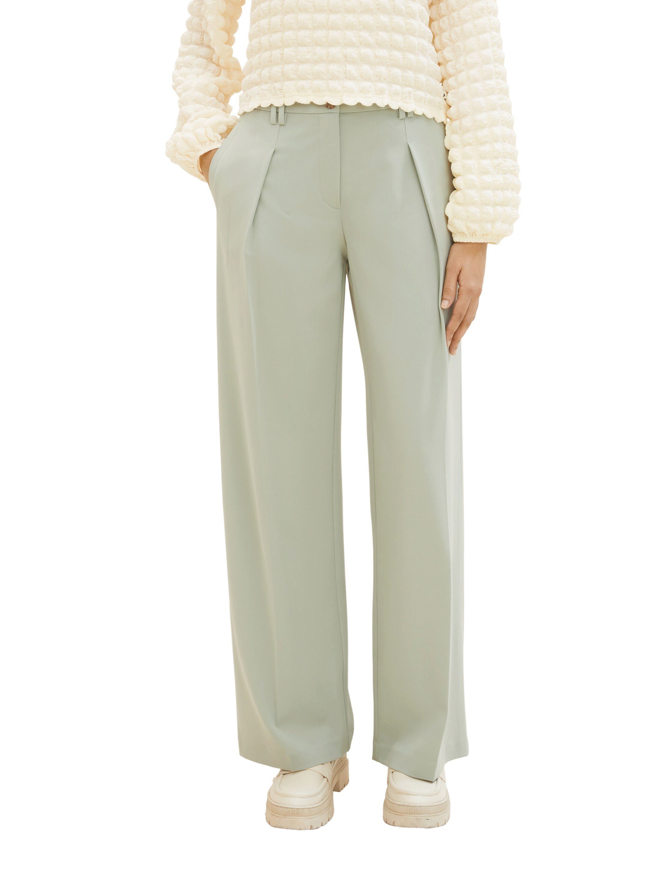 TOM TAILOR Bundfaltenhose Lea Wide Leg mit weitem Bein