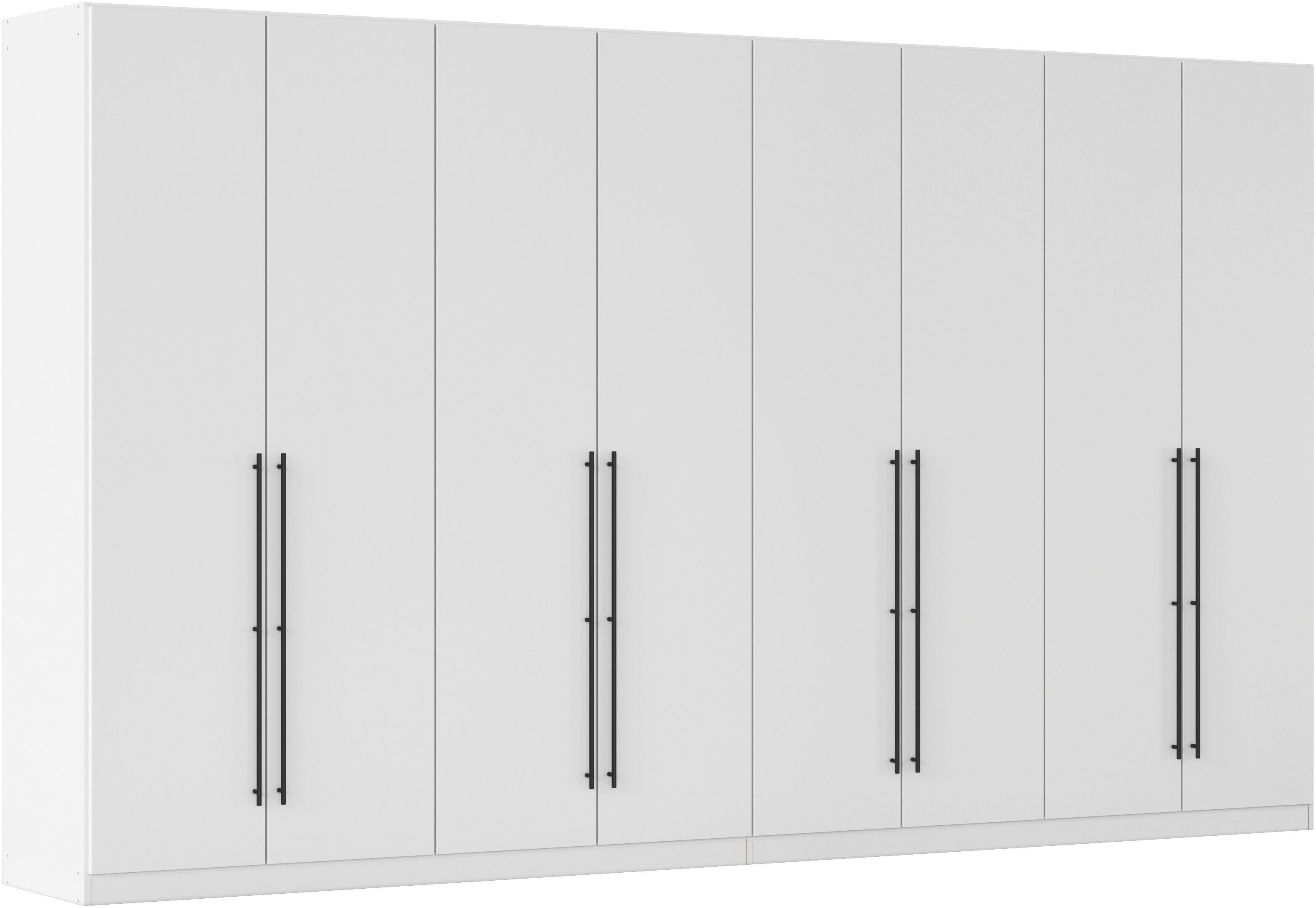 rauch Kleiderschrank Drehtürenschrank Schrank Garderobe Wäscheschrank Schlafzimmer AVOLA (in 3 verschiedenen Ausstattungen BASIC/CLASSIC/PREMIUM) mit hochwertigen Stangengriffen in Schwarz aus Metall MADE IN GERMANY