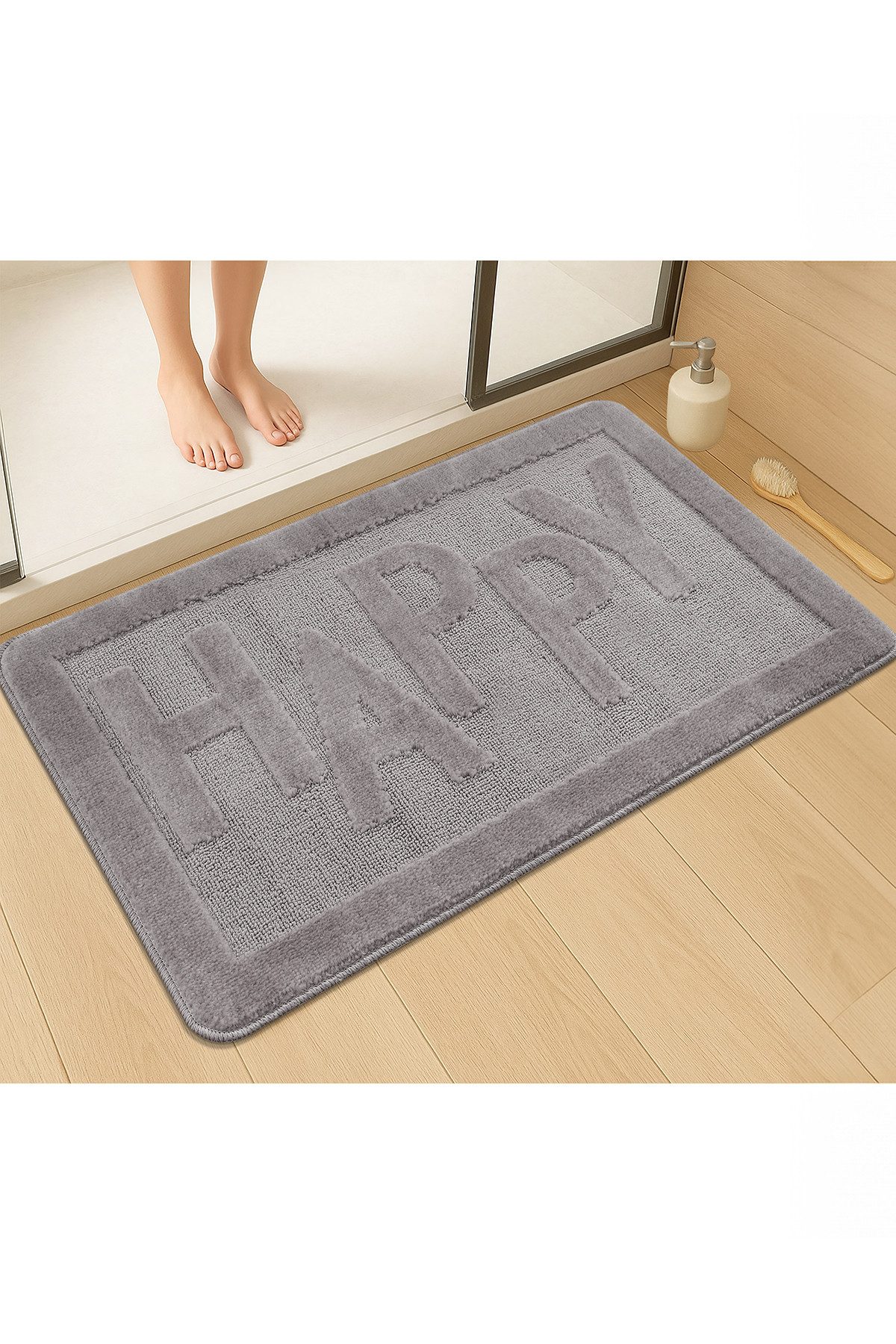 Rugium Badematte Happy Badematte, Badematte, bedruckter günstig online kaufen
