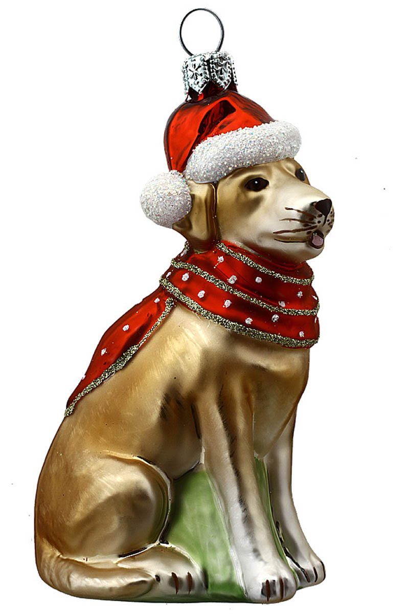 Hamburger Weihnachtskontor Christbaumschmuck Labrador, mundgeblasen - handdekoriert