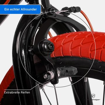 bergsteiger BMX-Rad Halifax 20 Zoll BMX, Fatbike, 360° Rotor-System, Freestyle, 1 Gang