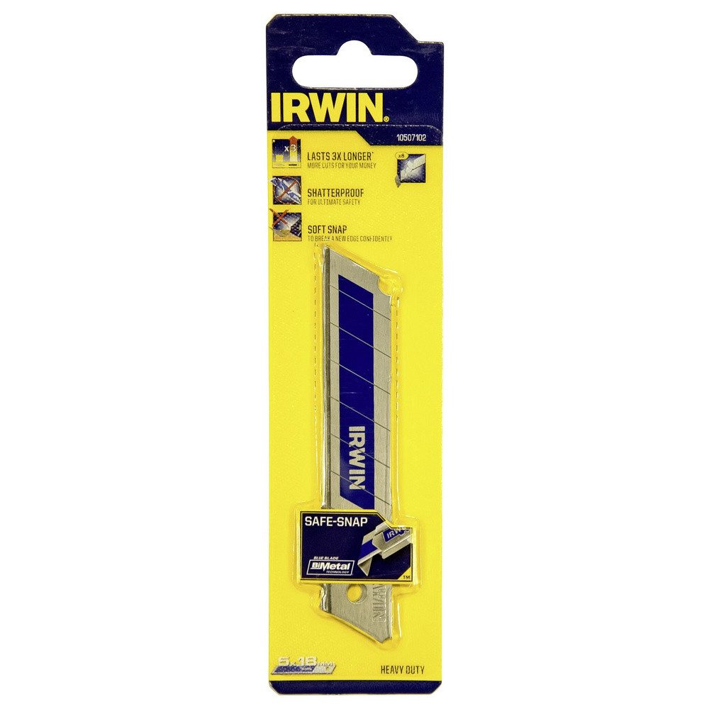 IRWIN Cuttermesser Irwin Tools 10507102 Bi-Metall „Blue“ Abbrechklinge 18 mm 5 St.