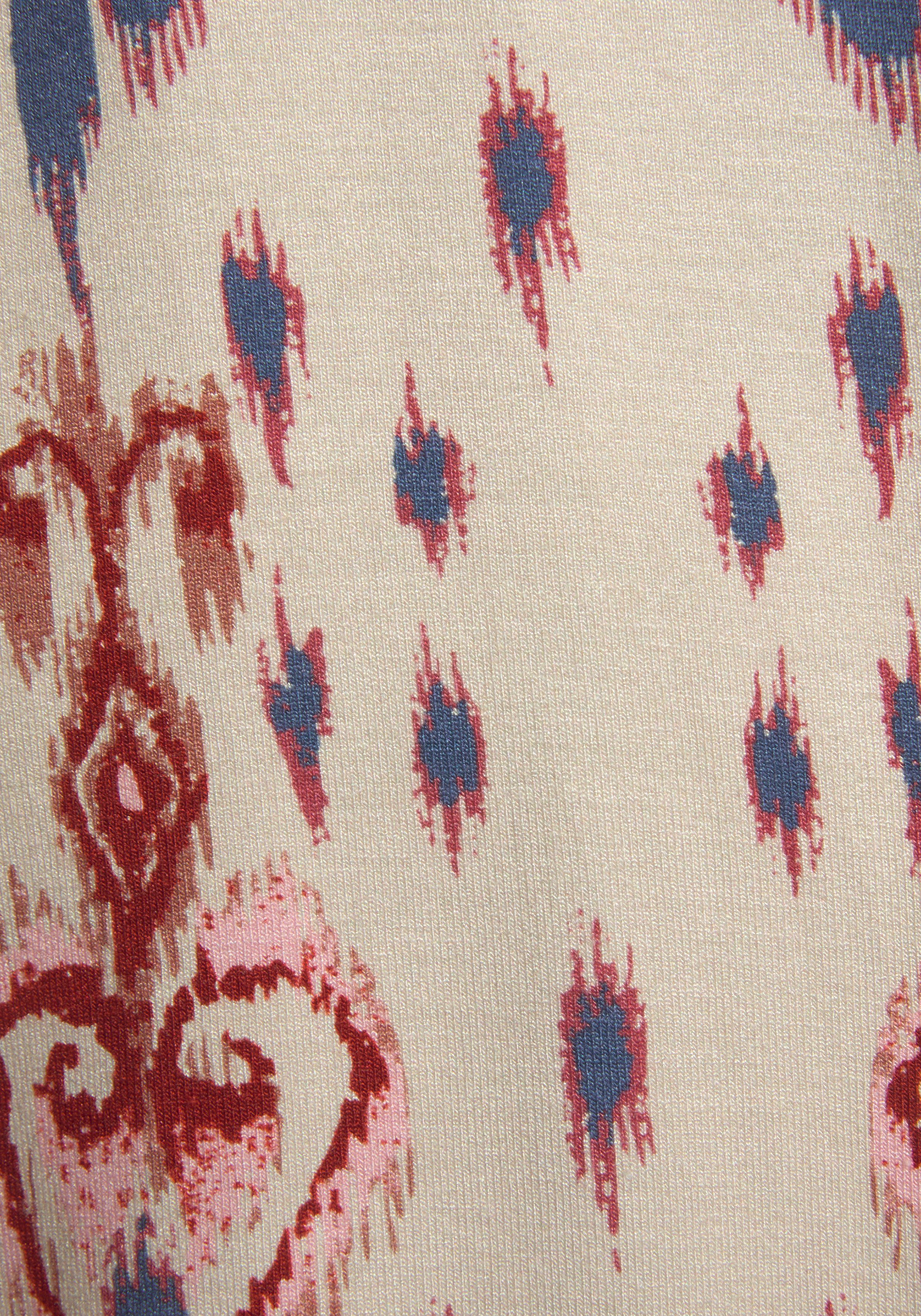Buffalo Strandkleid mit besonderem Trägerdesign und Ethnoprint Minikleid, Sommerkleid, Festival, Jerseykleid