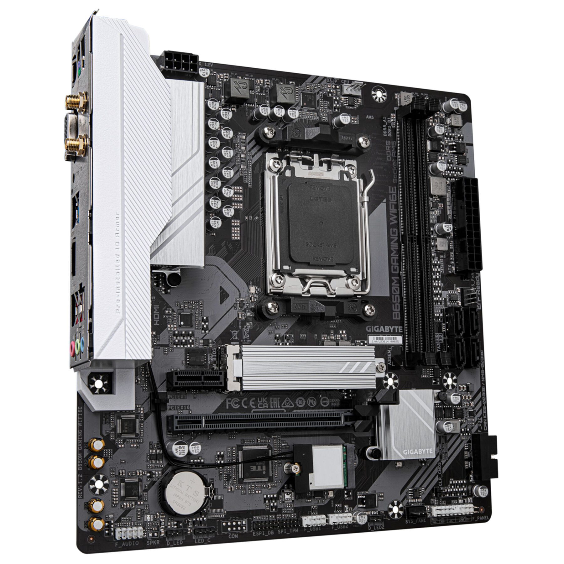 Gigabyte B650M GAMING WIFI6E Mainboard - AMD Ryzen 9000 Serie CPUs, 5+2+2 Phase Mainboard