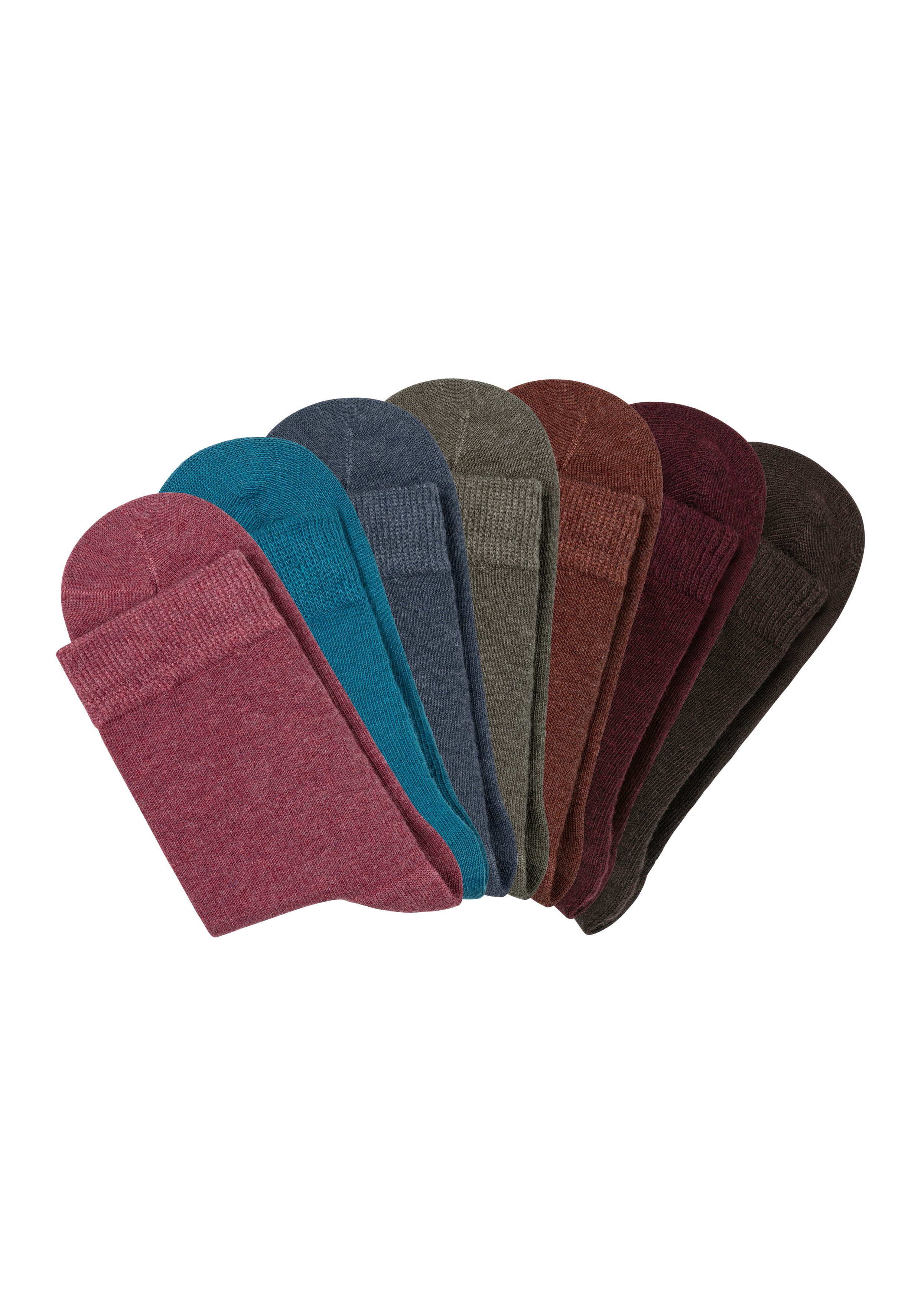 LASCANA Basicsocken (Packung, 7-Paar) in bunten Melange-Farben günstig online kaufen