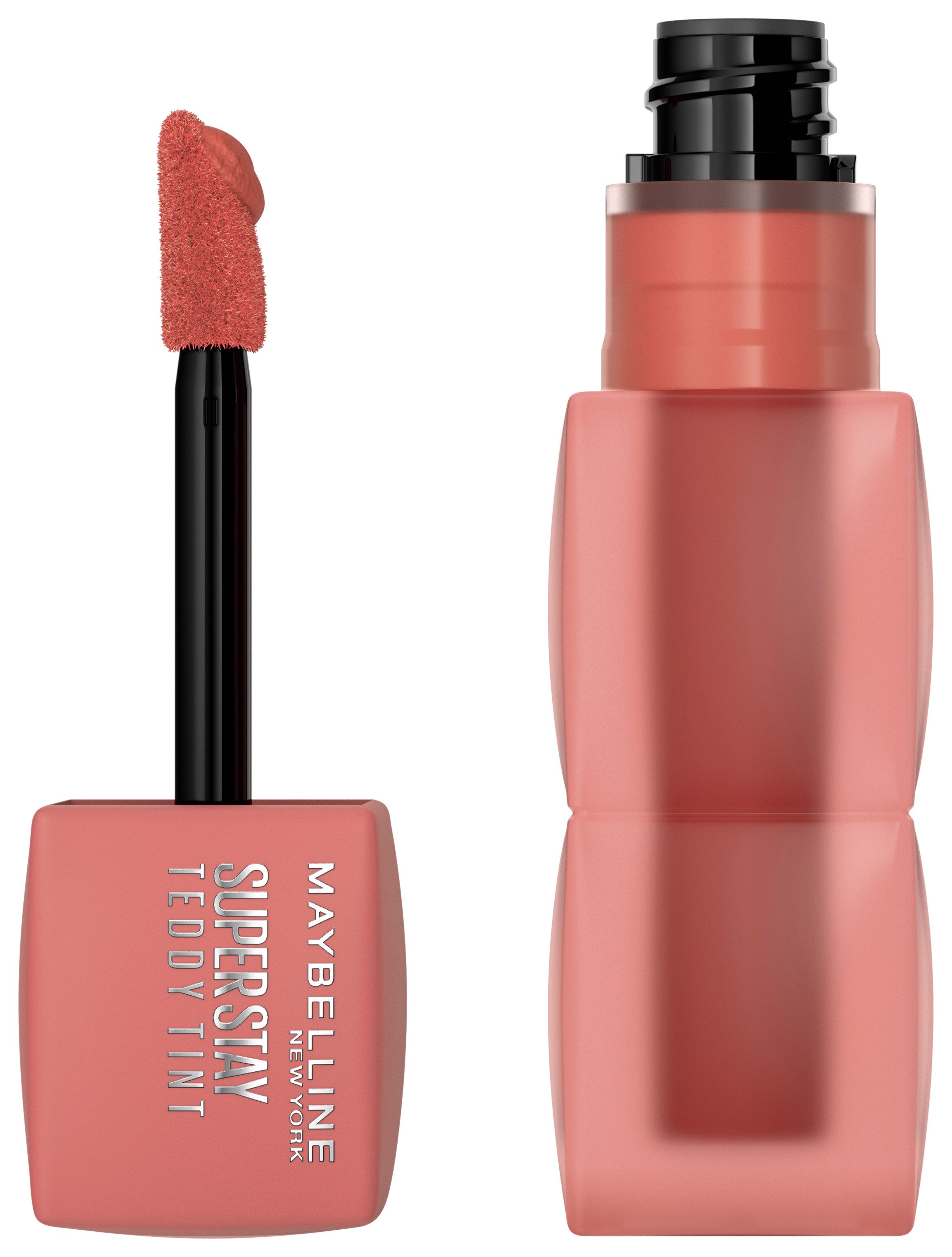 MAYBELLINE NEW YORK Lippenstift SUPER STAY TEDDY TINT LIPPENSTIFT, mit weichem Teddy-Applikator
