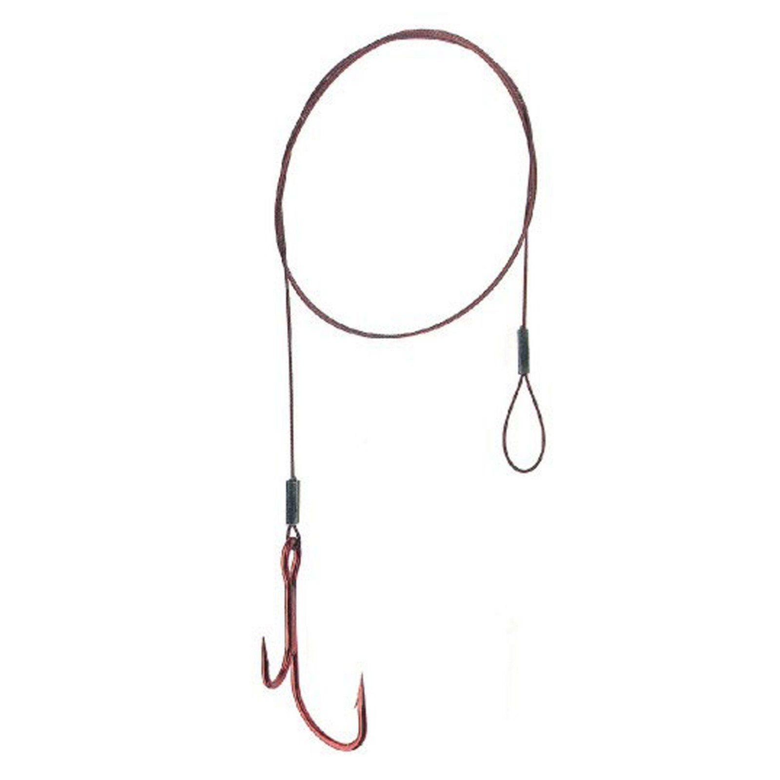 flexonit Vorfachschnur, 60 m Länge, flexonit VMC Ryderhaken 9402 0,36mm/11,5kg/60cm rot Gr. 1 Stahlvorfach