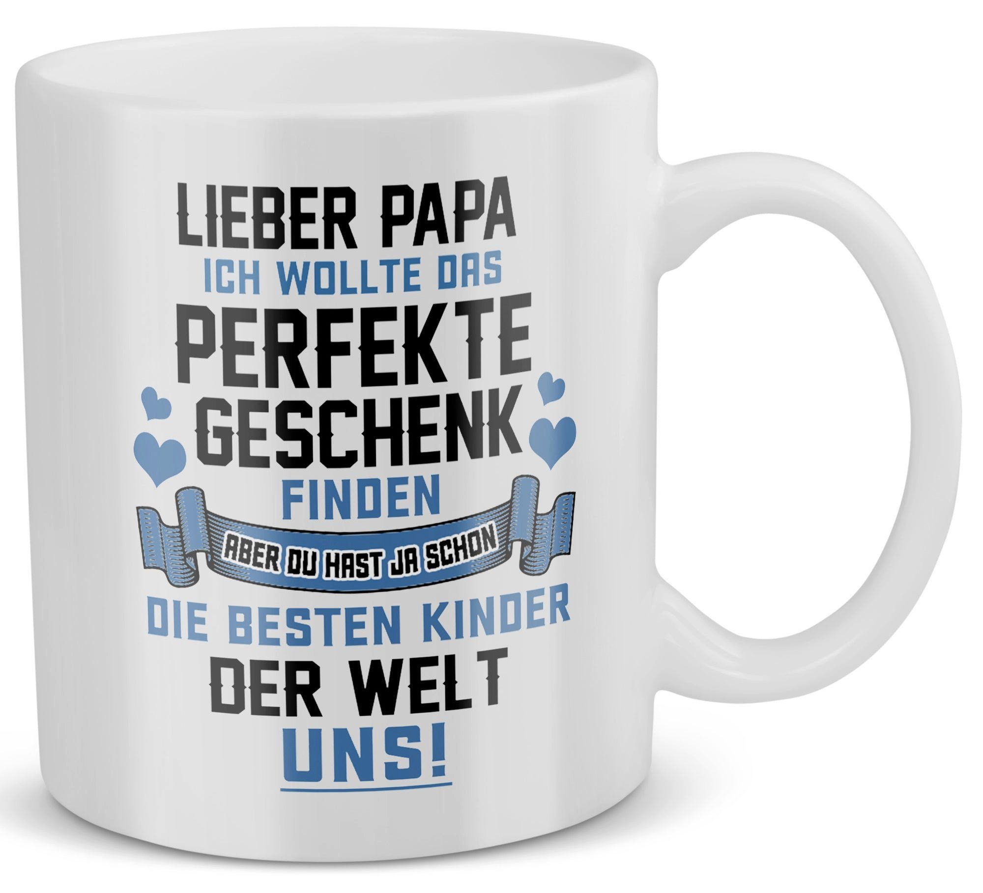 22Feels Tasse Papa Geschenk Vatertag Vater Geburtstag Kaffeetasse Männer Weihnachten, Keramik, Made in Germany, Spülmaschinenfest
